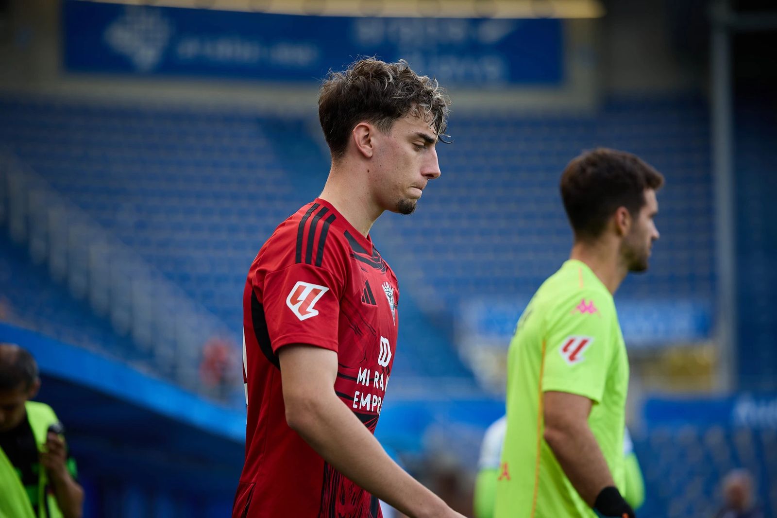 Iker Córdoba, con el CD Mirandés.