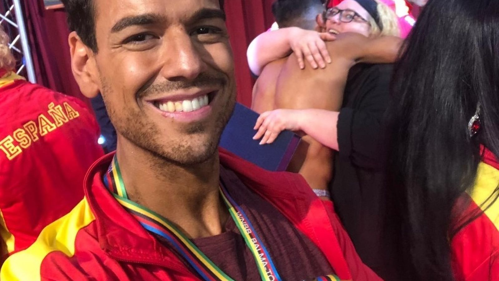 Enrique Maese, con su medalla de oro.