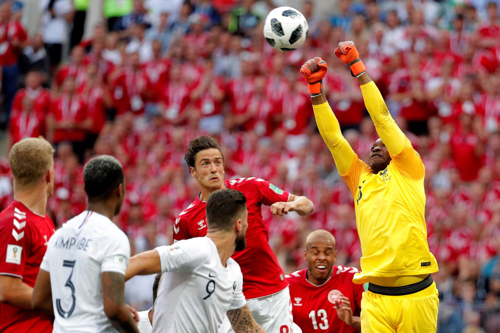 Las imágenes del Dinamarca-Francia