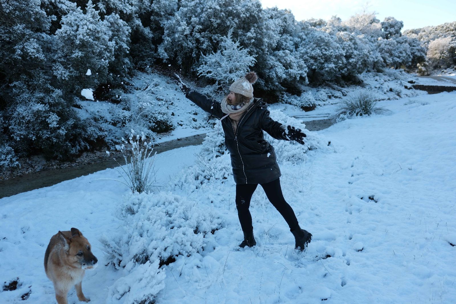 La nieve tiñe de blanco la Serranía de Ronda