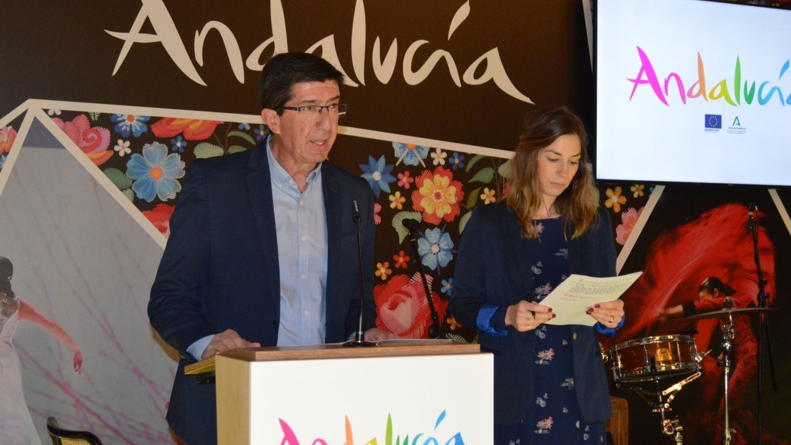 Juan Marín durante la presentación de la nueva oferta cultural para el mercado alemán.