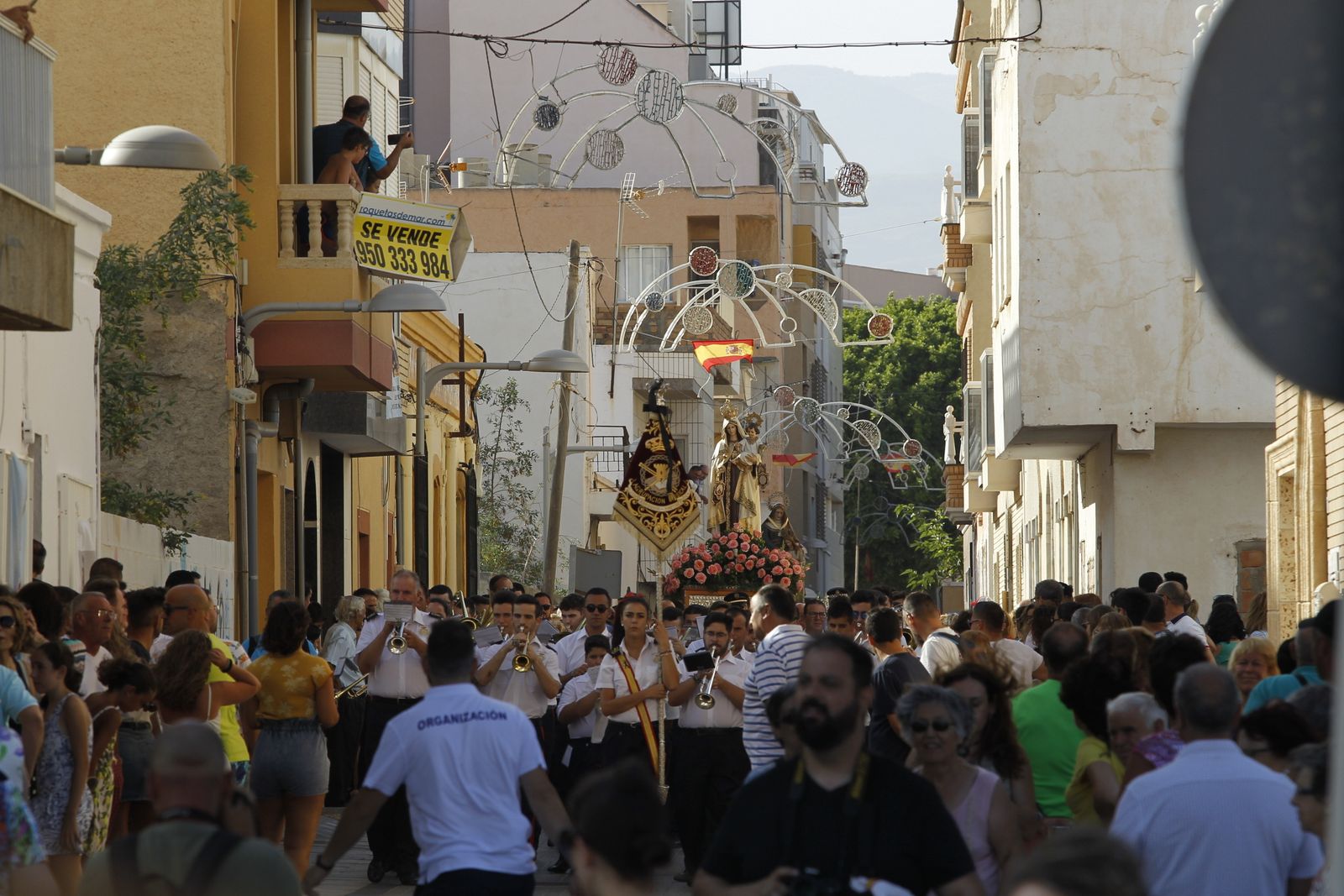 Fotogalería cucaña y procesión Fiestas Santa Ana Roquetas de Mar