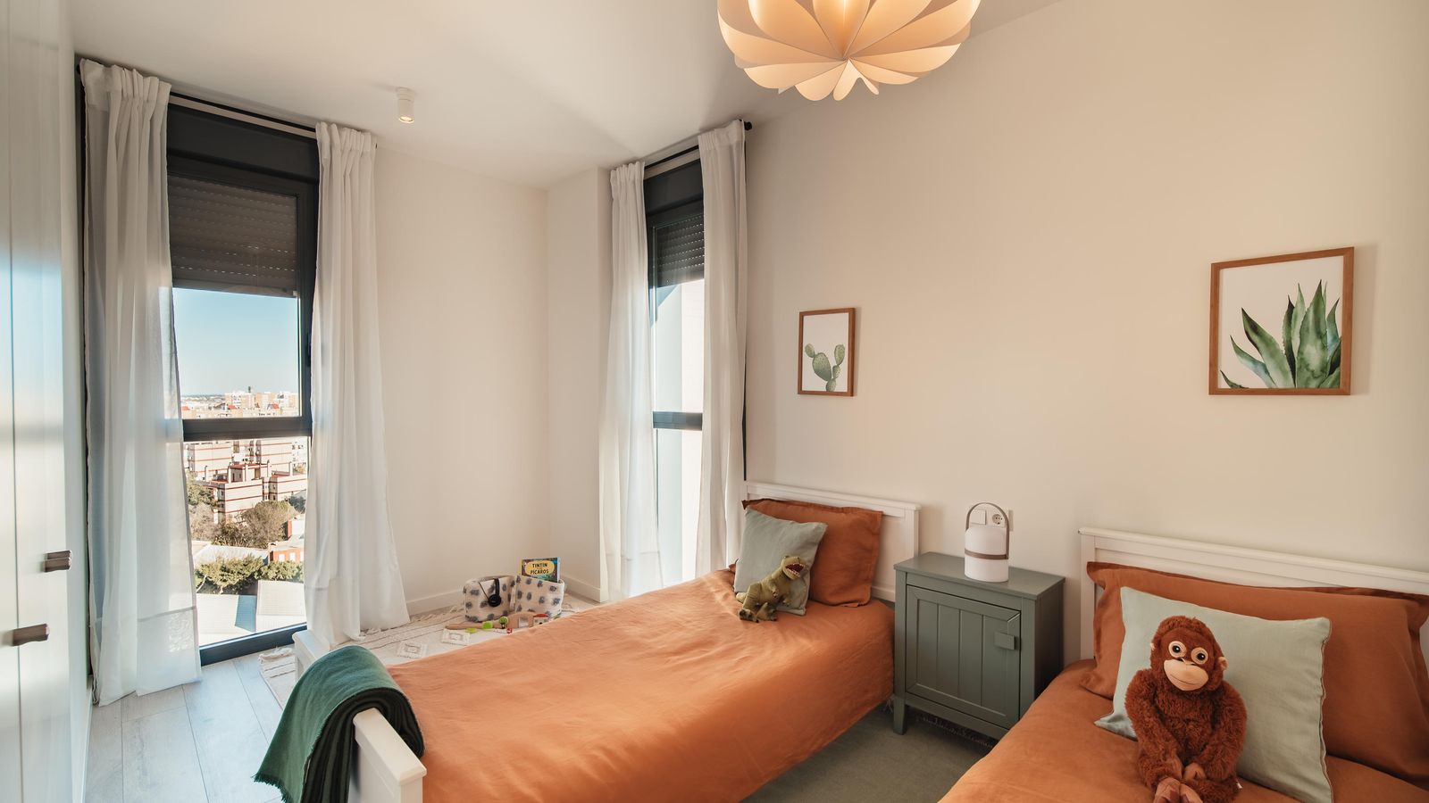 Uno de los dormitorios del piso piloto.