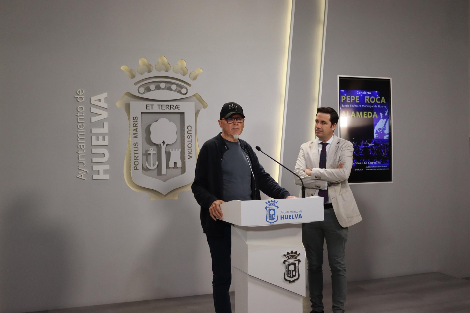 Pepe Roca y Nacho Molina en la presentación del concierto.