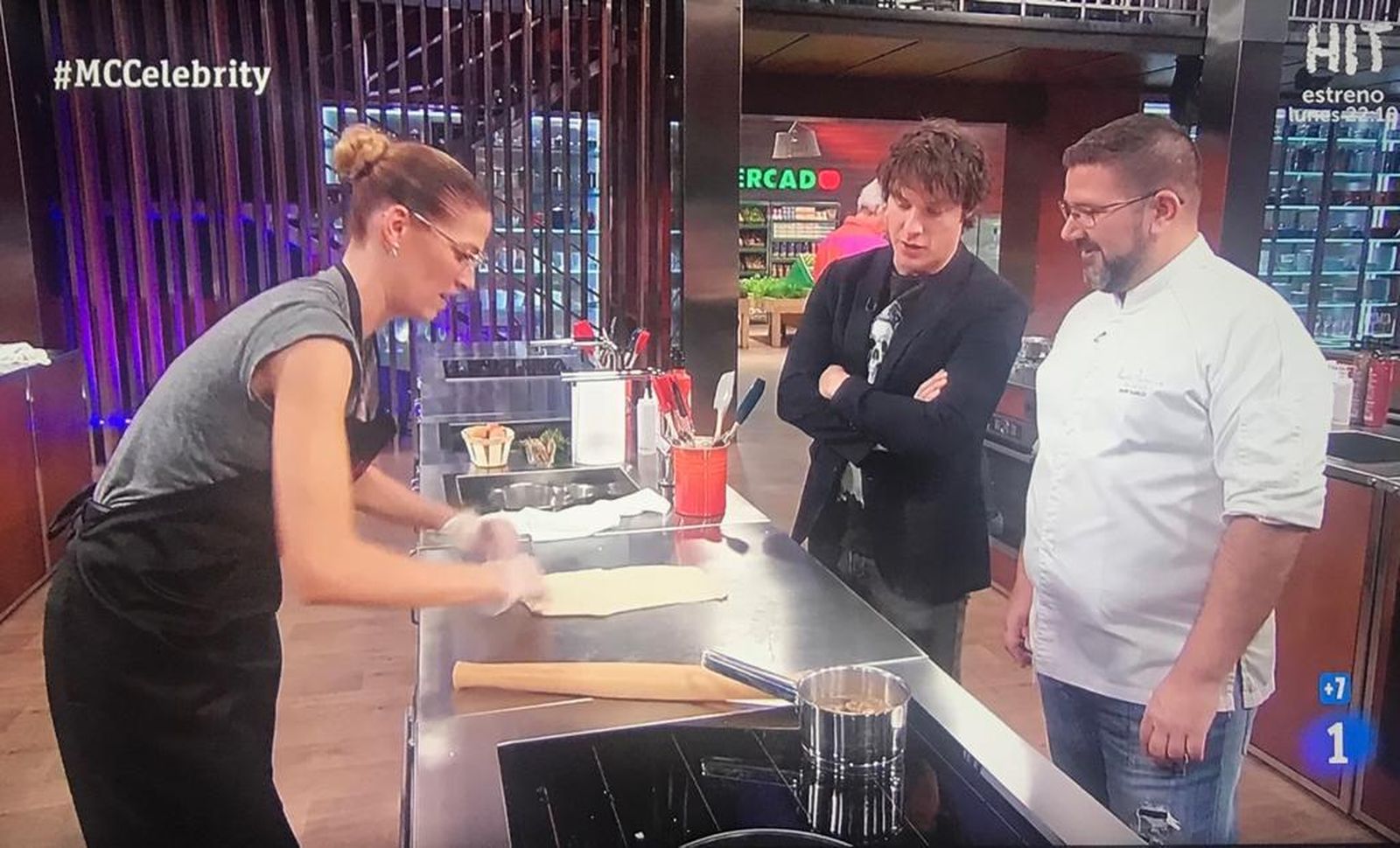 Laura Sánchez, durante el cocinado de la prueba de eliminación.