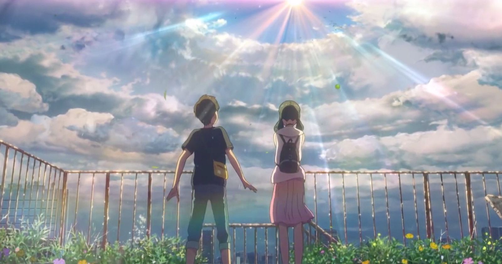 Un imagen del anime 'El tiempo contigo', de Makoto Shinkai.