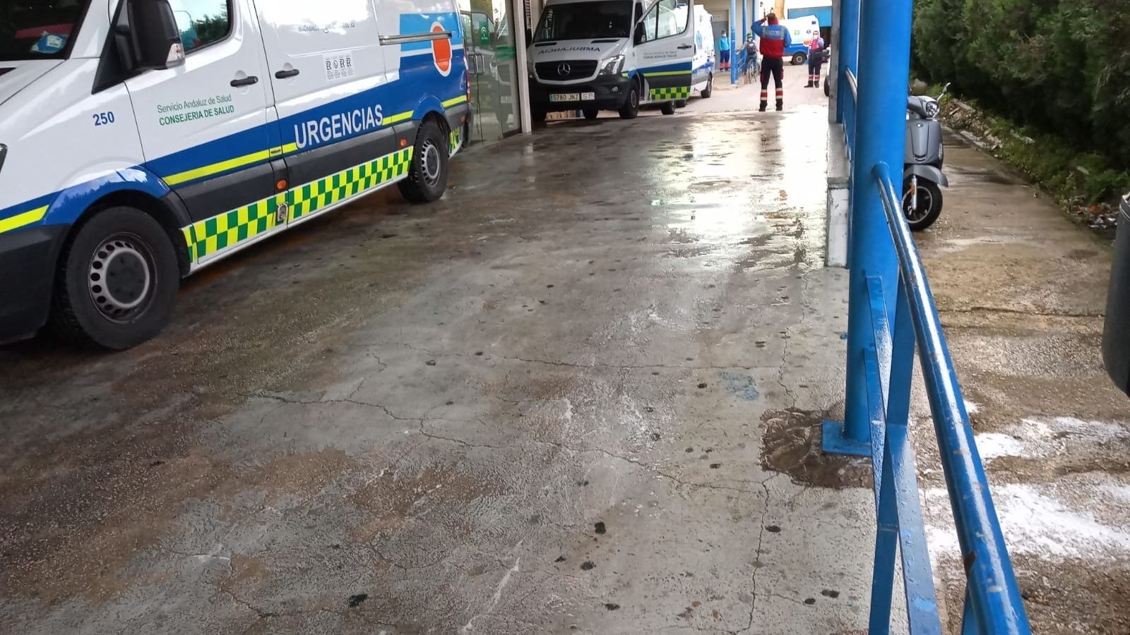 Desinfección en el Hospital Manuel Lois.