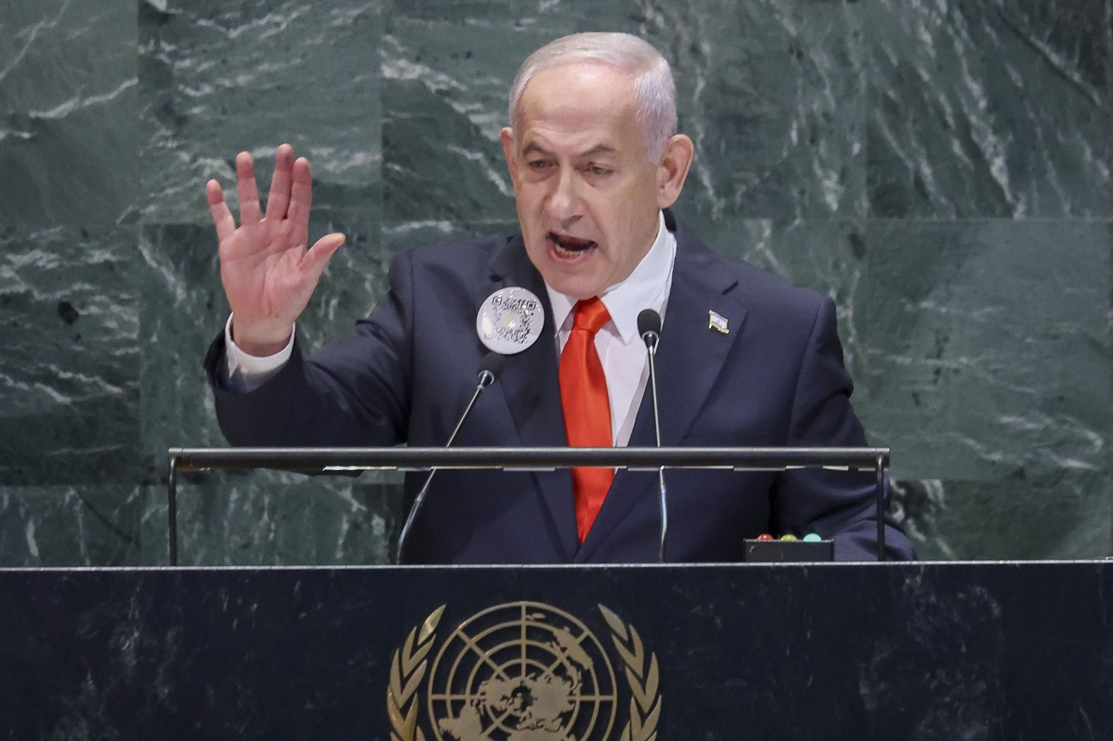 Benjamin Netanyahu, en la Asamblea General de la ONU.