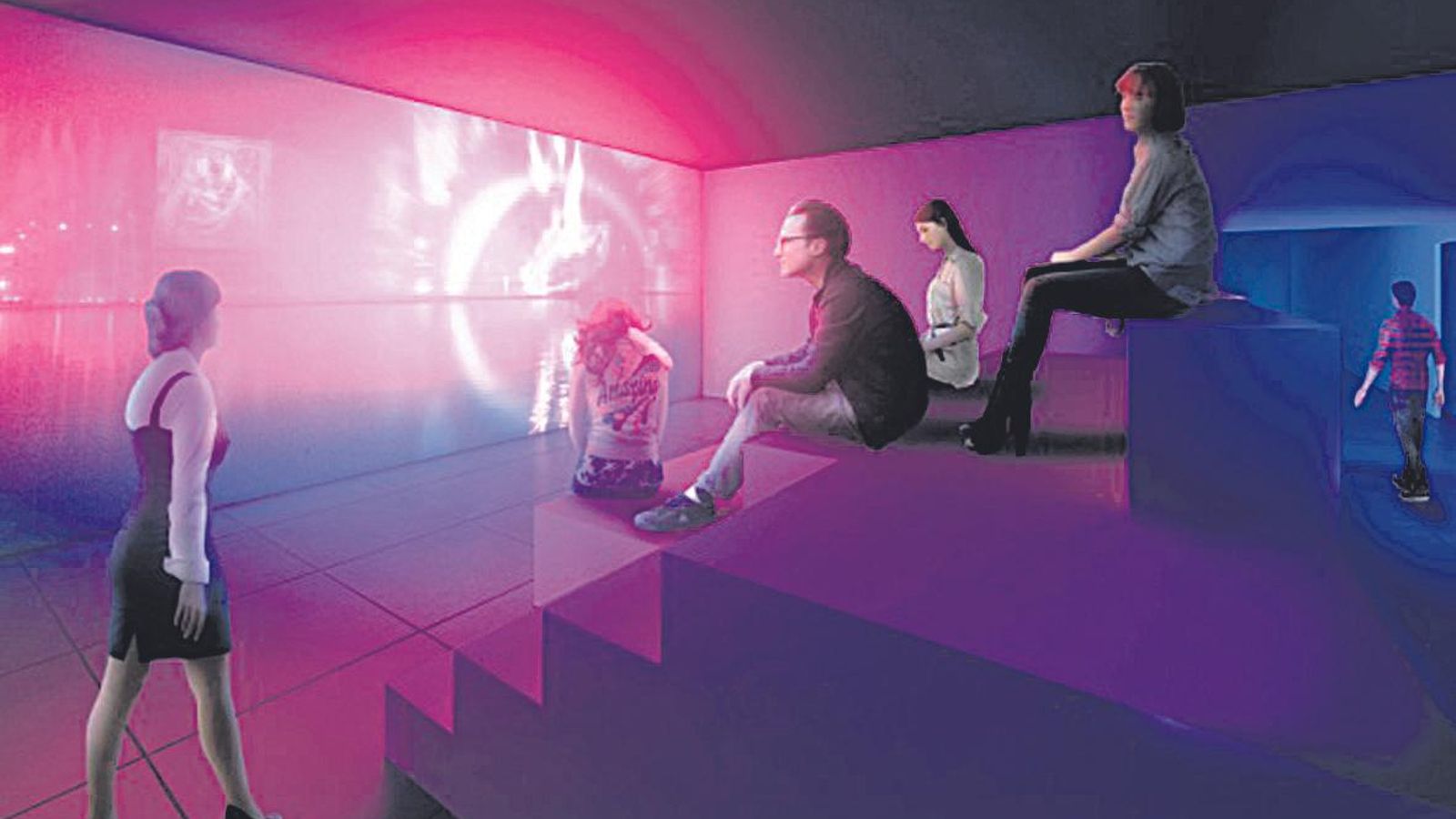 Recreación de una de las salas de la exposición conmemorativa.