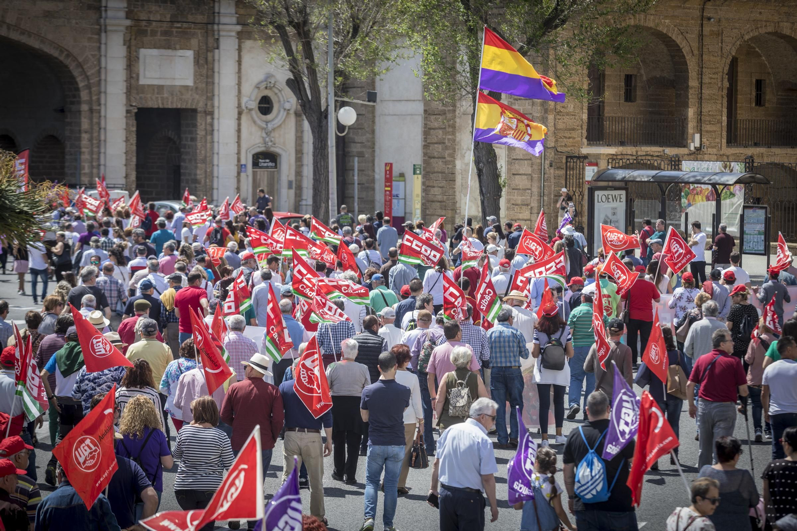 Manifestación de UGT y CCOO