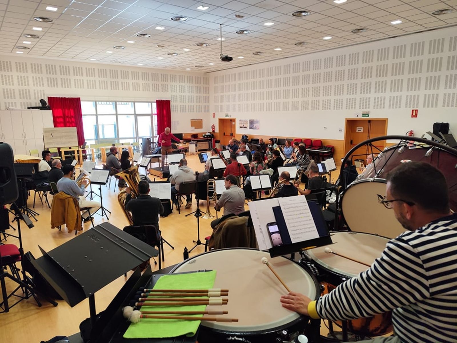 La Banda Municipal de Música de Almería durante un ensayo.