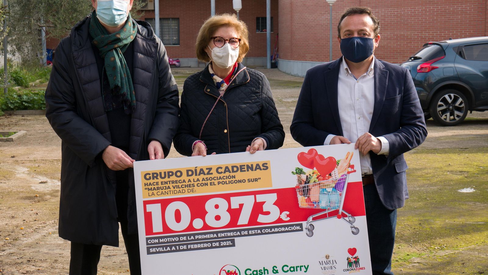 Jaime Bretón, Comisionado del Polígono Sur, Maruja Vilches y Francisco J. Díaz Cadenas.