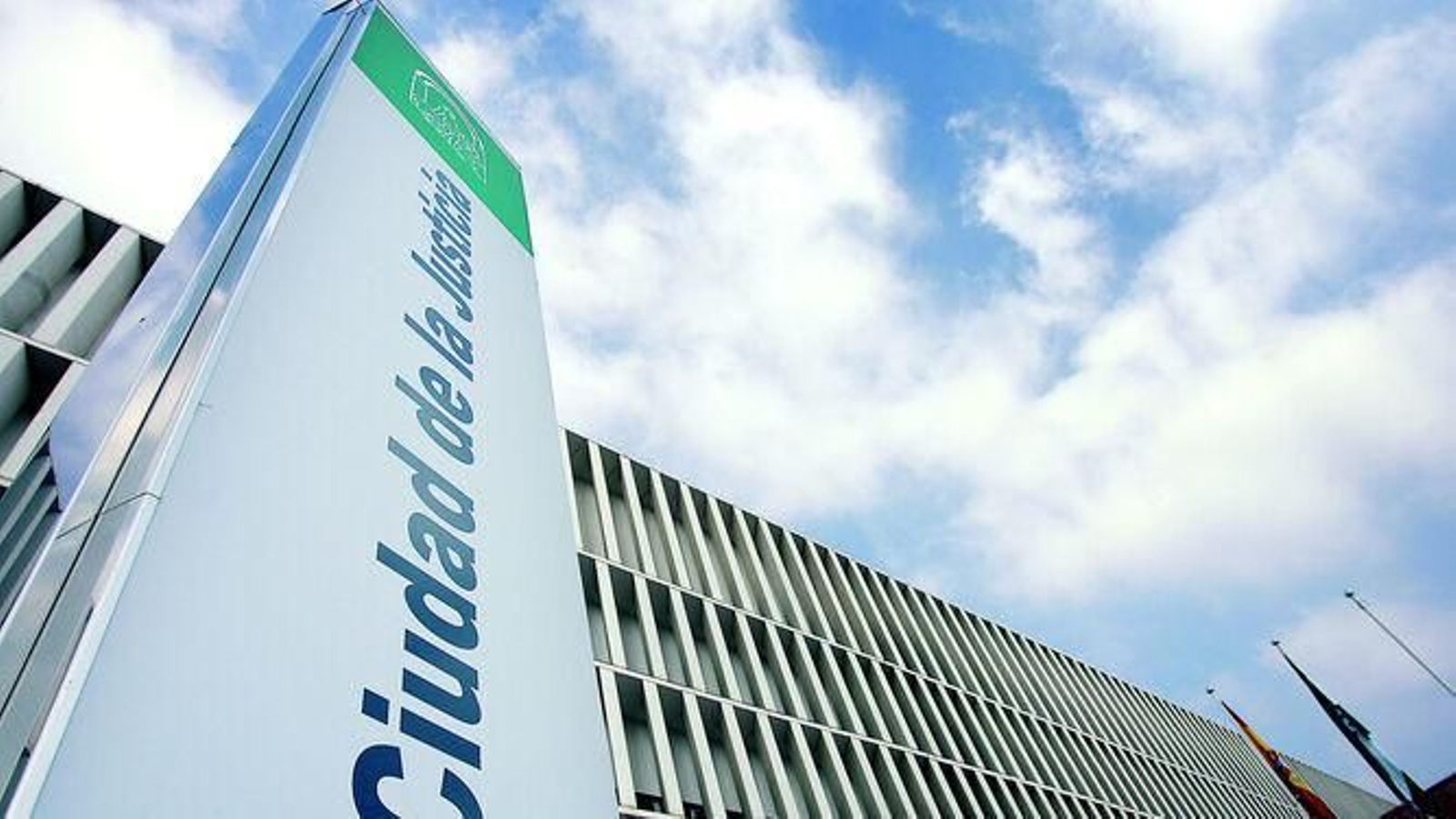 Vista exterior de la Ciudad de la Justicia en Málaga.