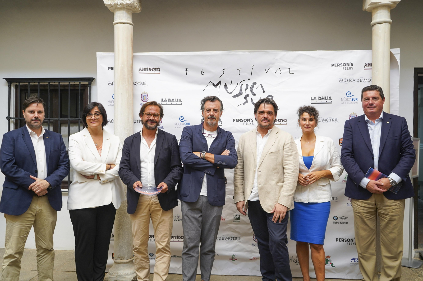 Las autoridades del evento presentando el Festival Música Sur de Motril.