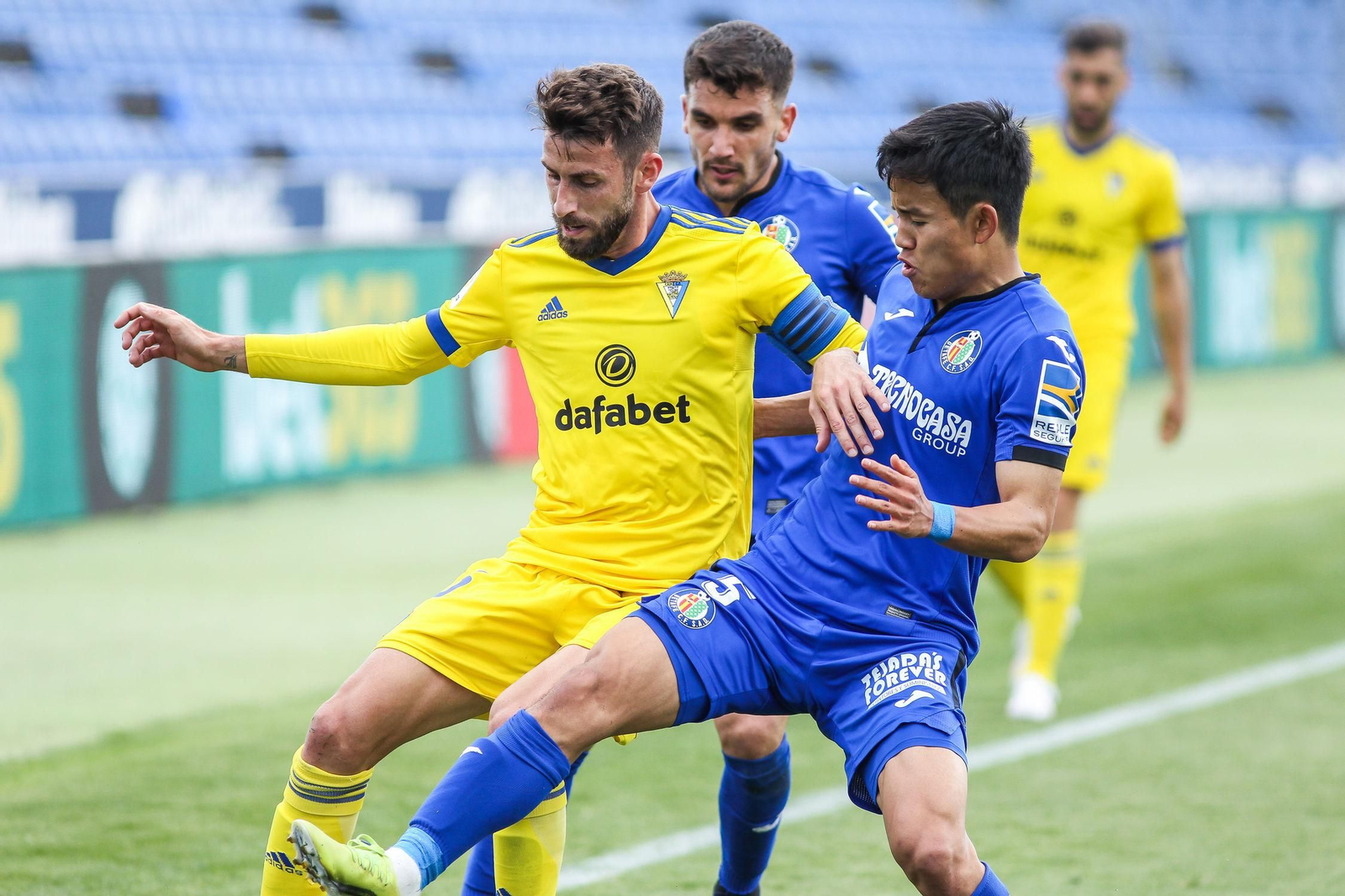 José Mar y Kubo en el Getafe-Cádiz. José Mar y Kubo en el Getafe-Cádiz.