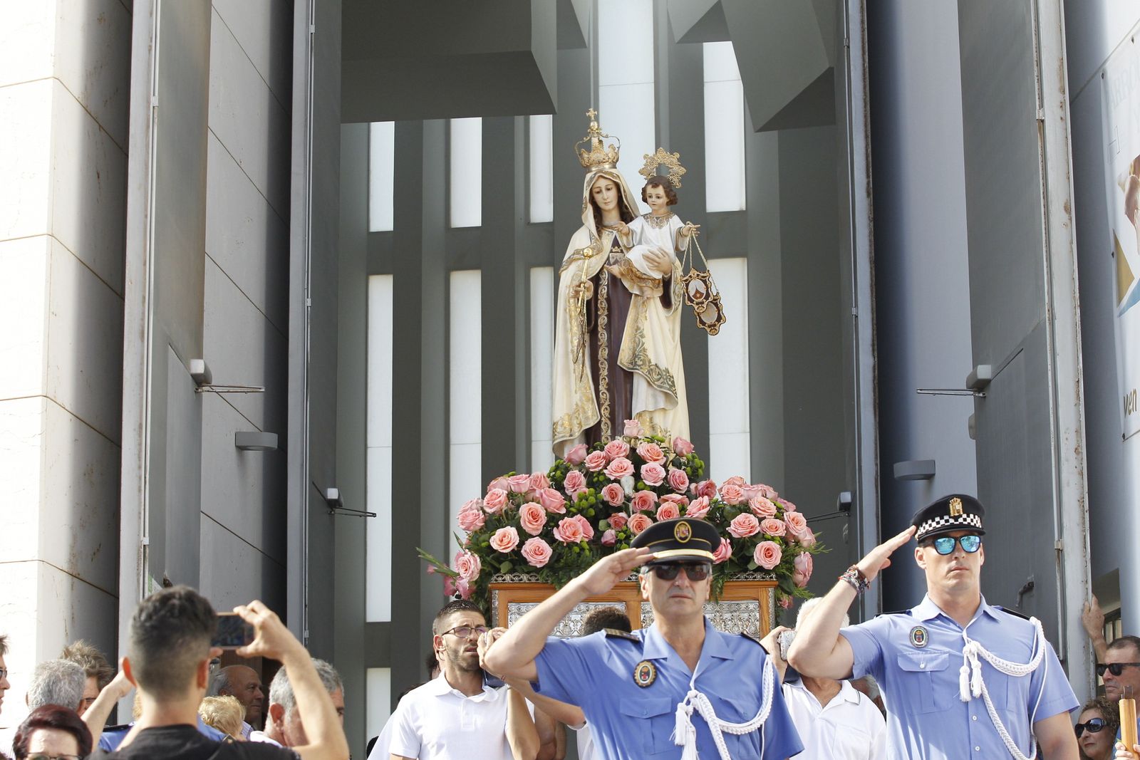 Fotogalería cucaña y procesión Fiestas Santa Ana Roquetas de Mar