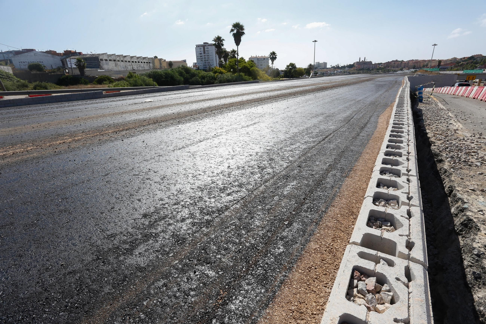 Fotos del estado de las obras del Acceso Sur a Algeciras en Los Pastores