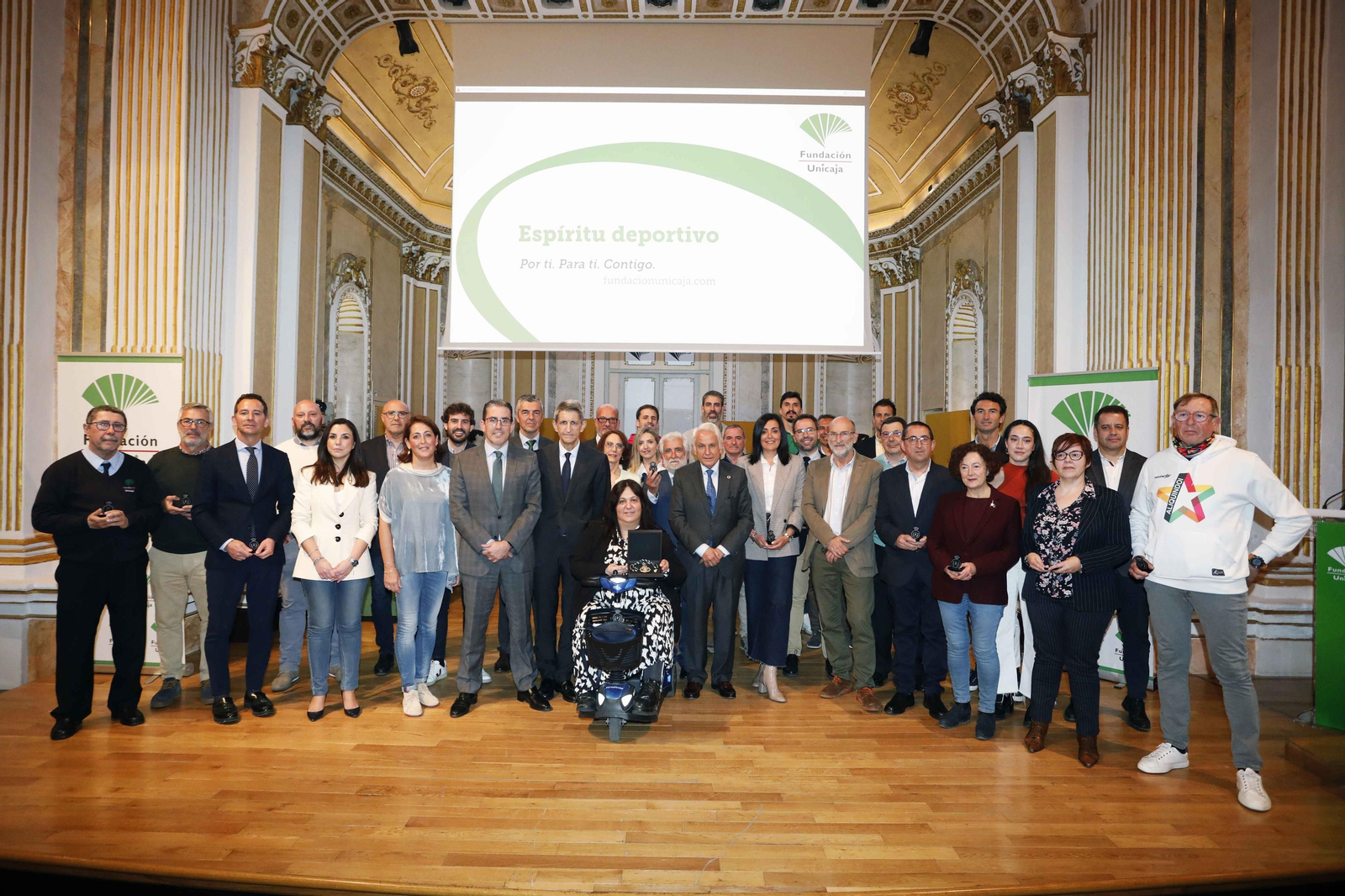 Recibimiento de la Fundación Bancaria Unicaja de los clubes deportivos a los que respalda.