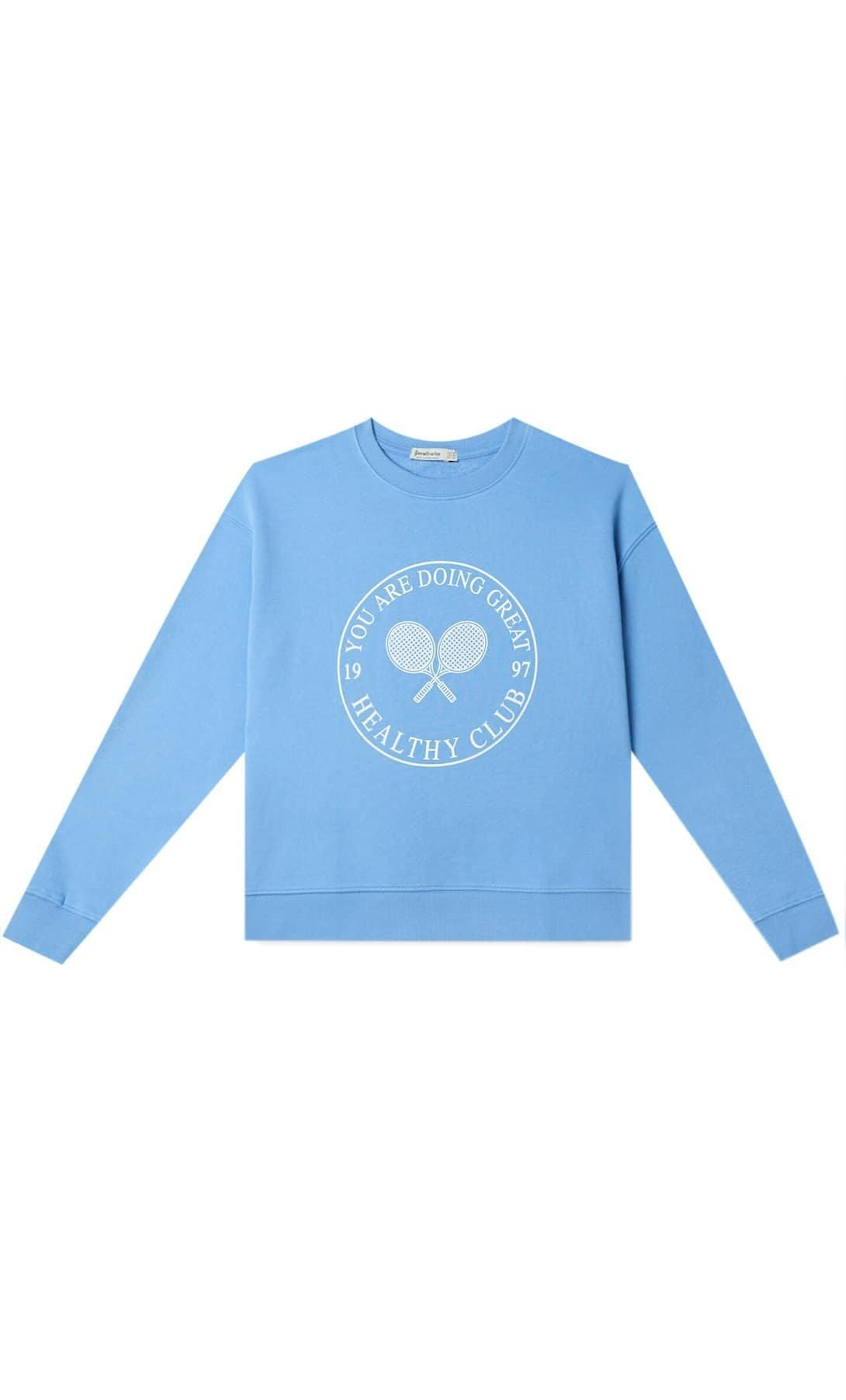 Sudadera celeste de Stradivarius. Sudadera celeste de Stradivarius.