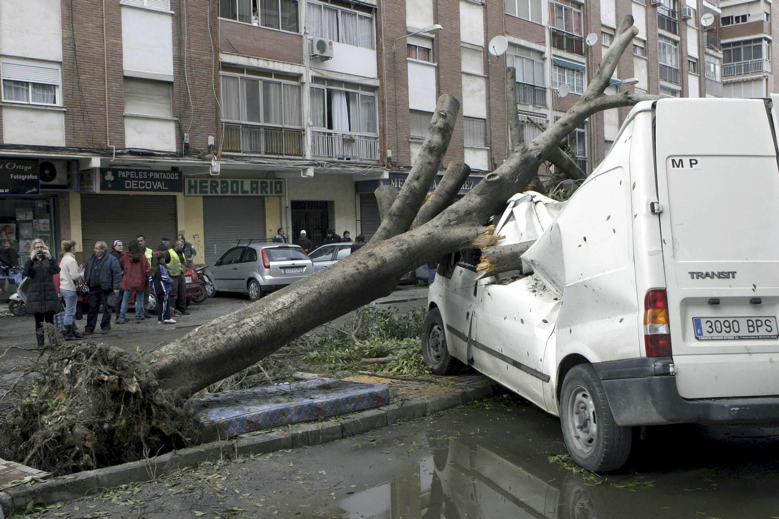 Las fotos del tornado de San Andrés en Málaga en 2009