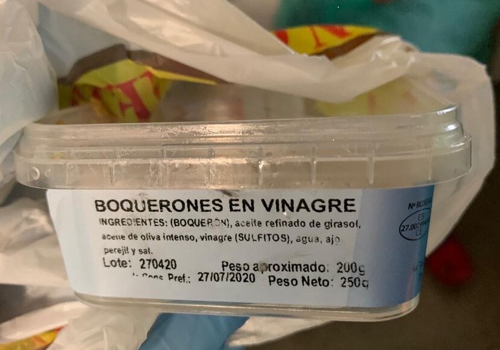 Alerta sanitaria por boquerones en vinagre con anisakis