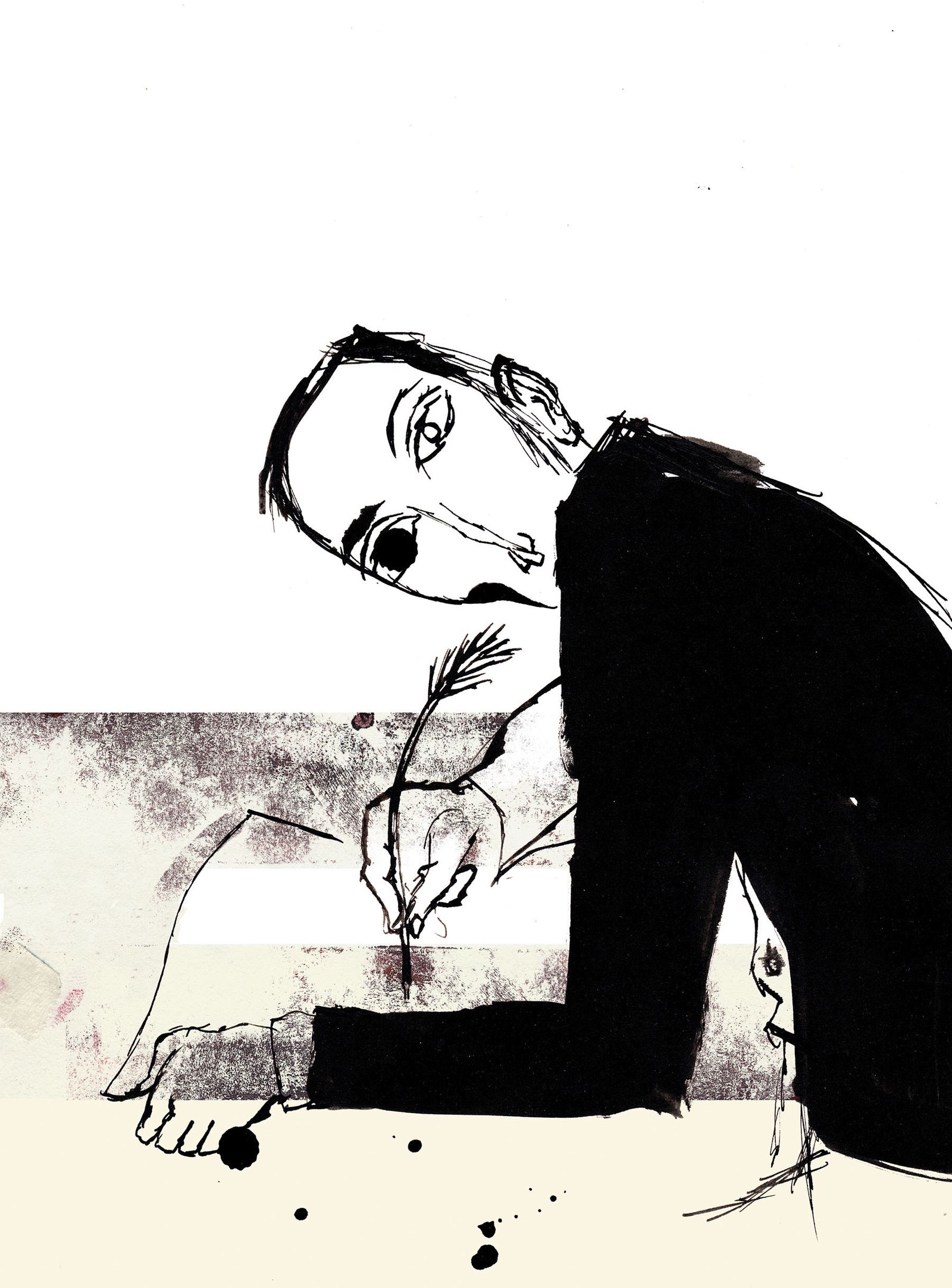 Ilustración de 'Bartleby, el escribiente' por Javier Zabala para la edición de Nórdica.