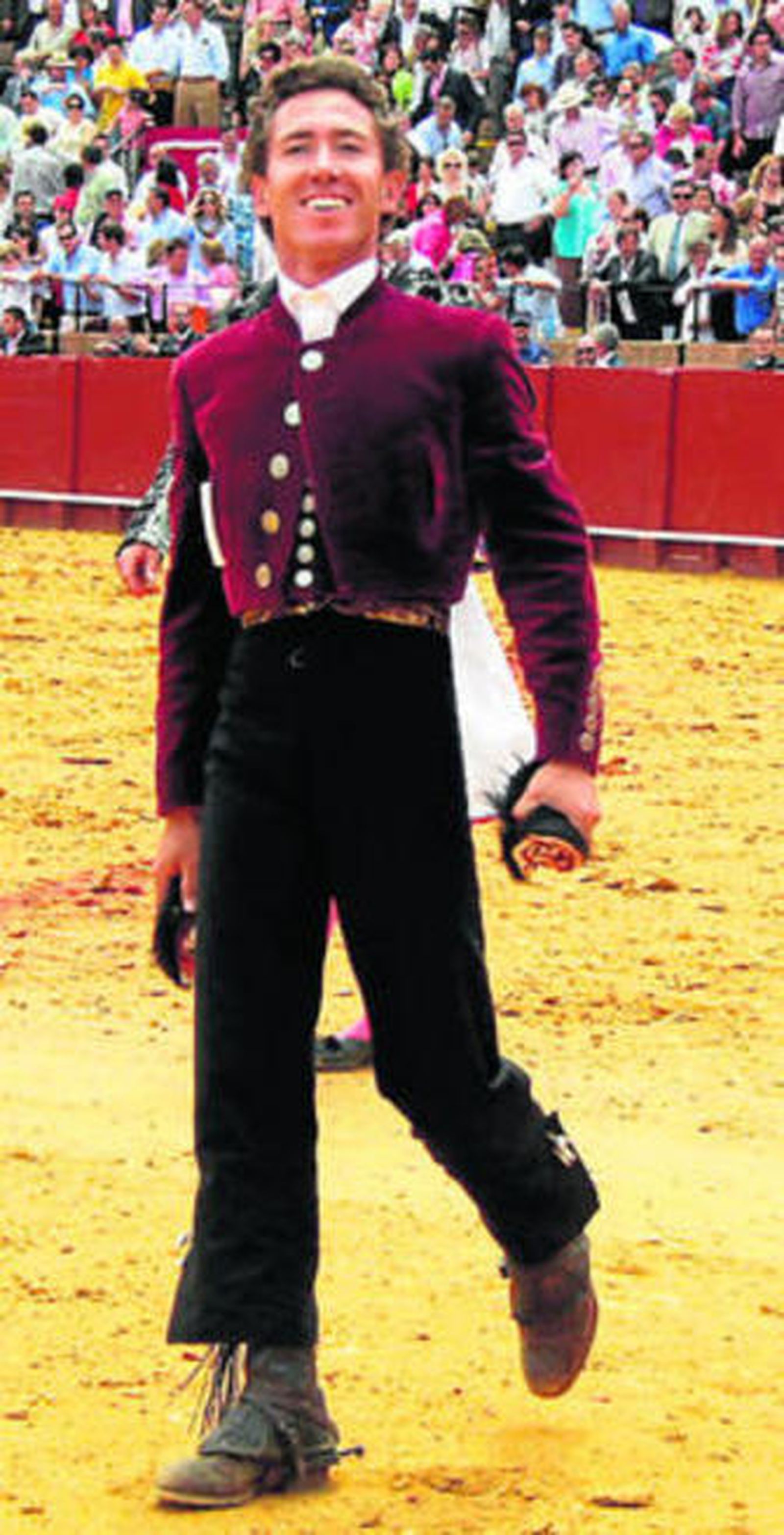 Leonardo Hernández, tras un triunfo en la Maestranza.