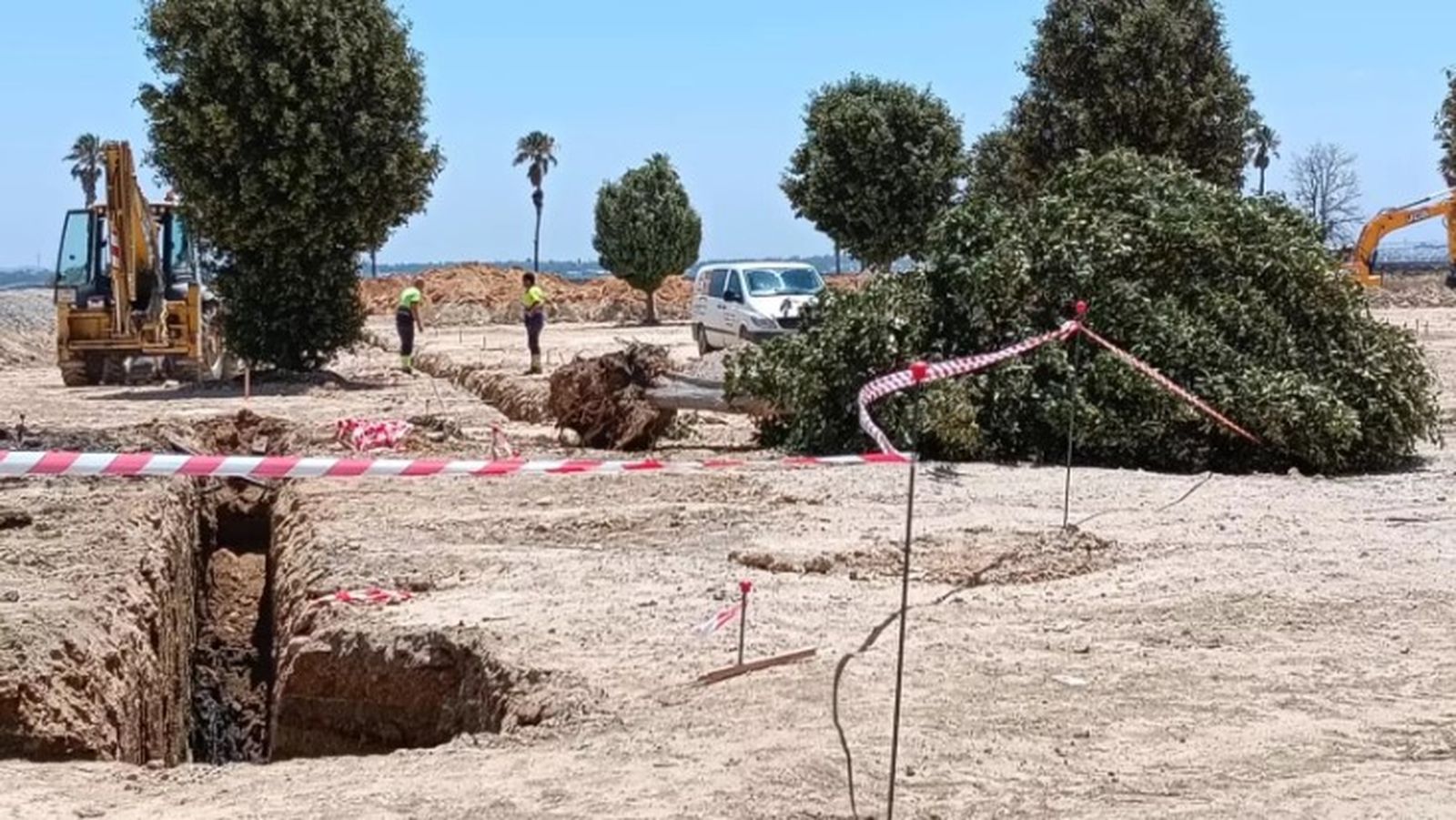 Imagen de archivo del regreso de las obras a La Magdalena, el pasado mes de julio.