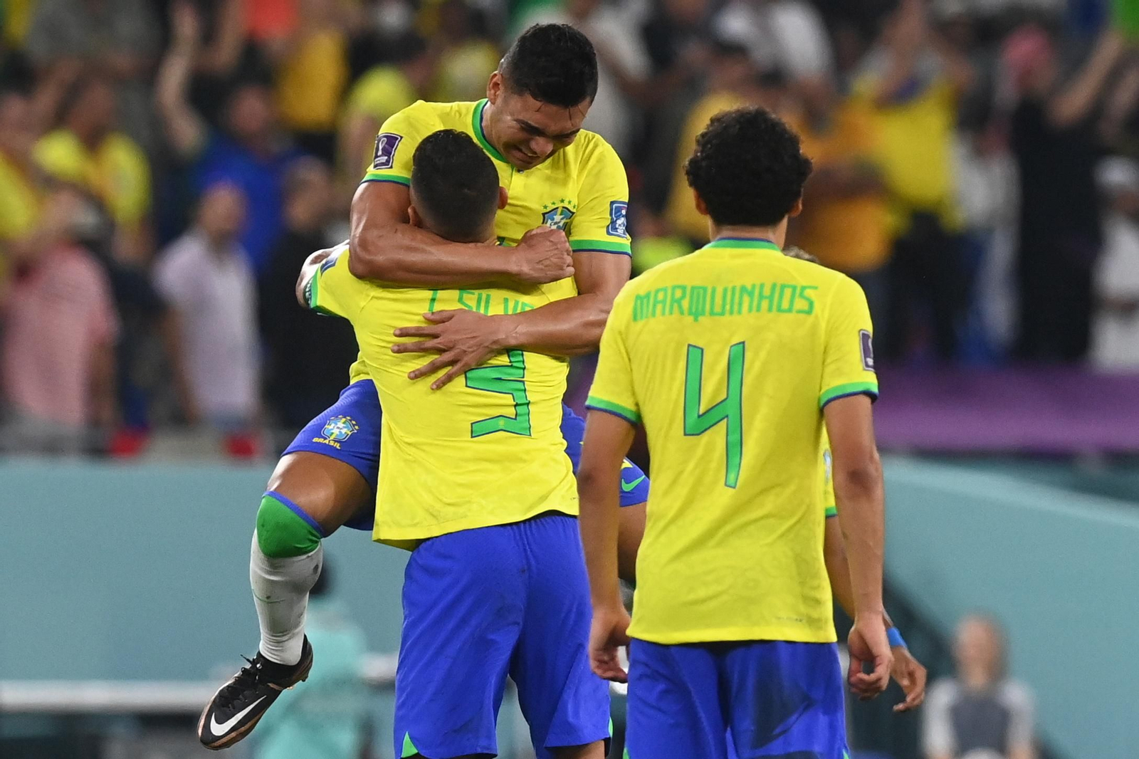 Las imágenes del Brasil - Suiza del Mundial de Qatar