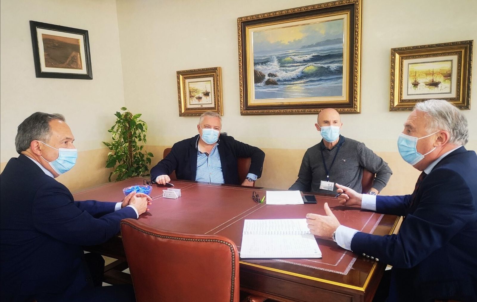 Vicente García, Emilio Ortiz, José Antonio Cuesta y Jesús Caicedo (de izqda. a dcha.)