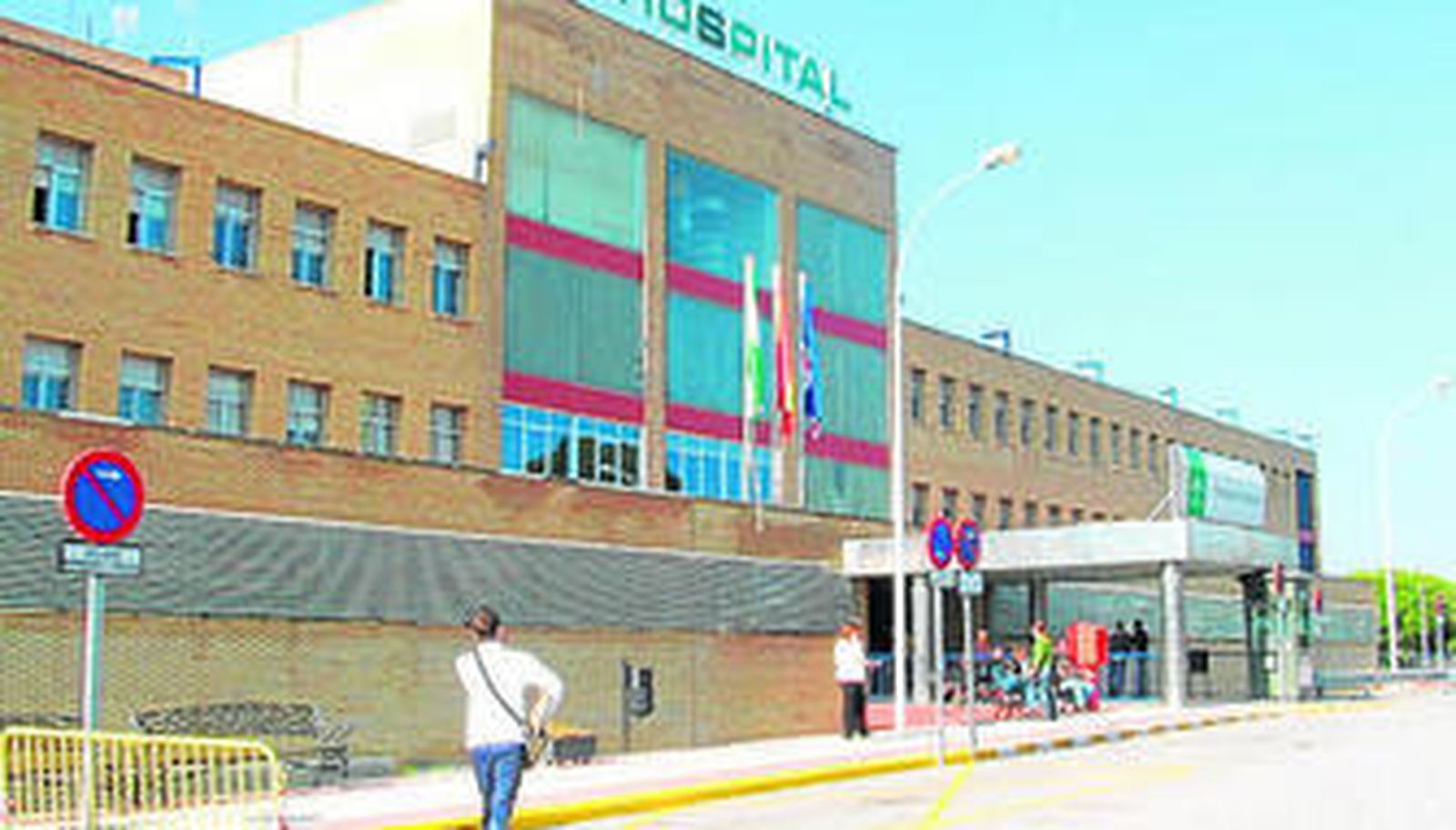 Hospital de Riotinto a donde fue trasladado el anciano.