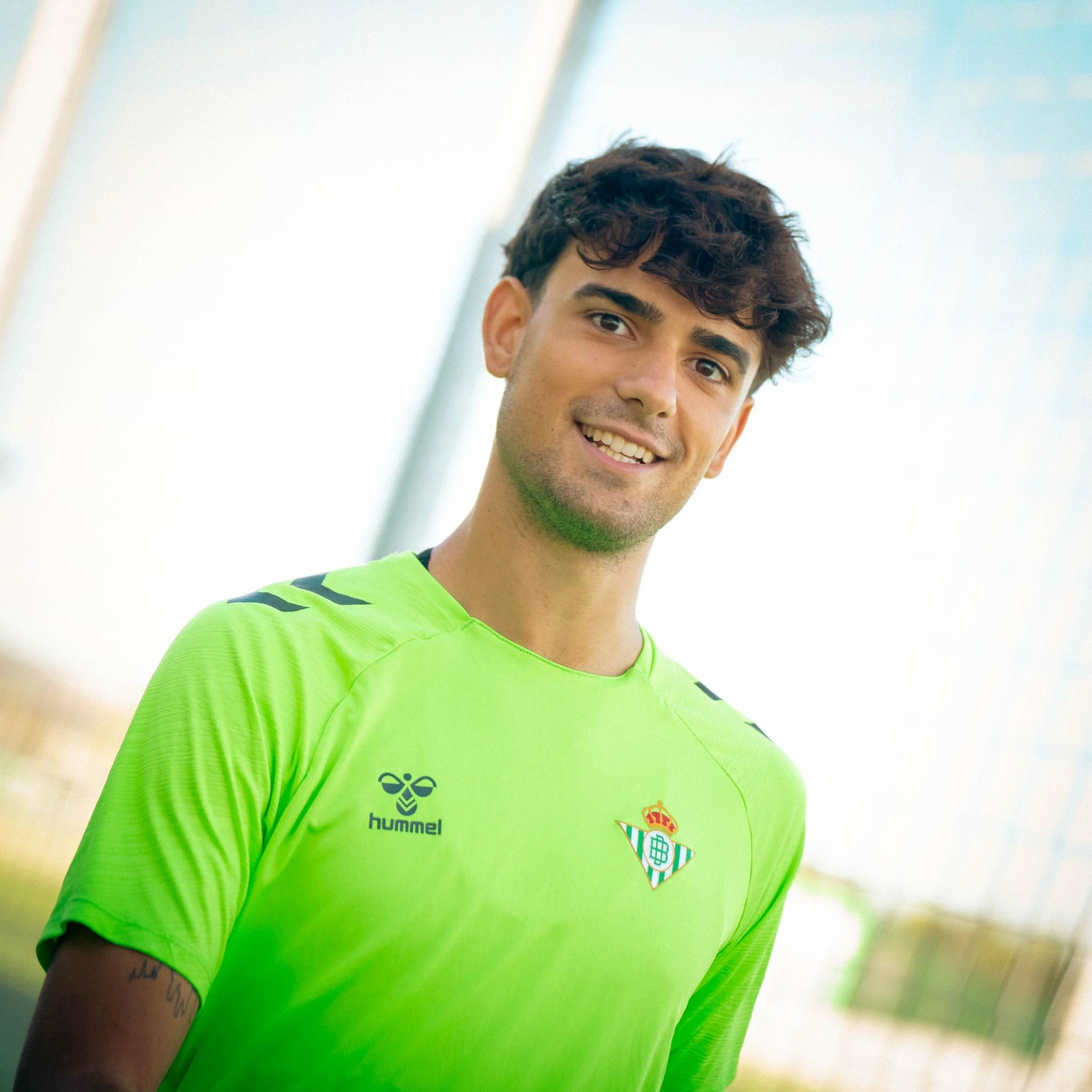 Carlos Guirao en un entrenamiento con el Betis Deportivo