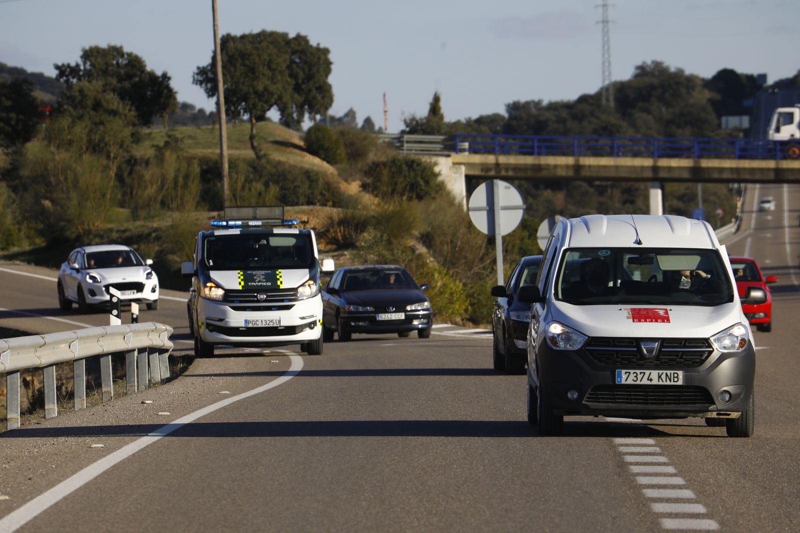 Las fotografías de la marcha lenta entre Córdoba y Badajoz para exigir la autovía A-81
