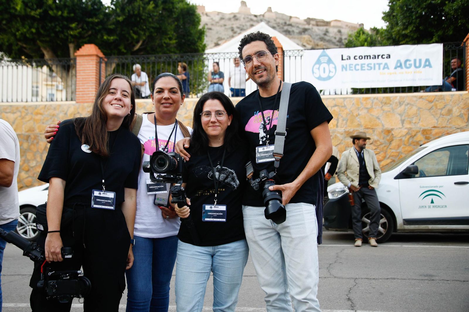 Descubrimiento de la silla del actor Fabio Testi en el Paseo de la Fama de Tabernas, en imágenes