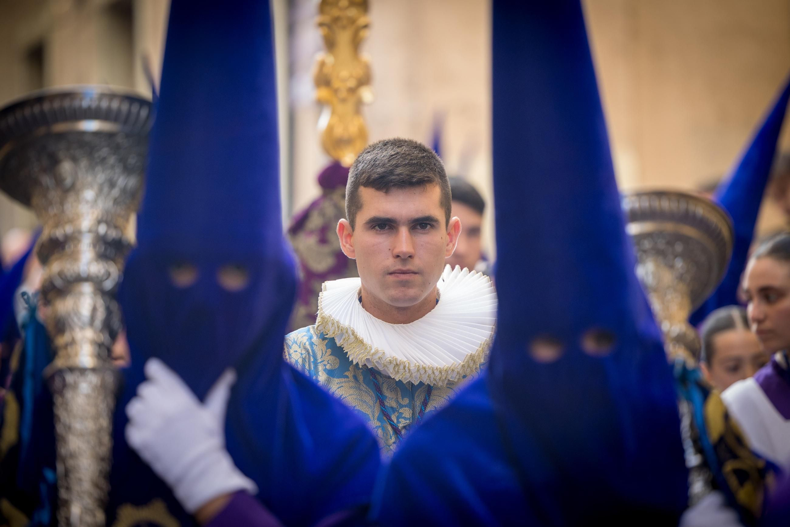 Imágenes de la salida de Afligidos en la Semana Santa de Cádiz 2025