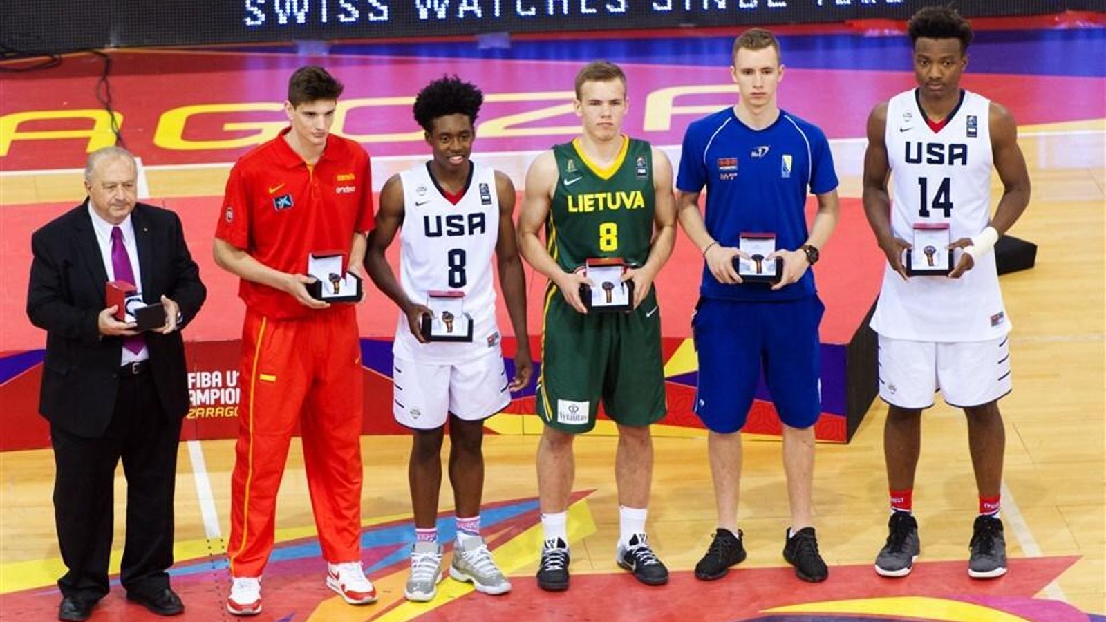 Quinteto ideal de la edición de Zaragoza 2016.