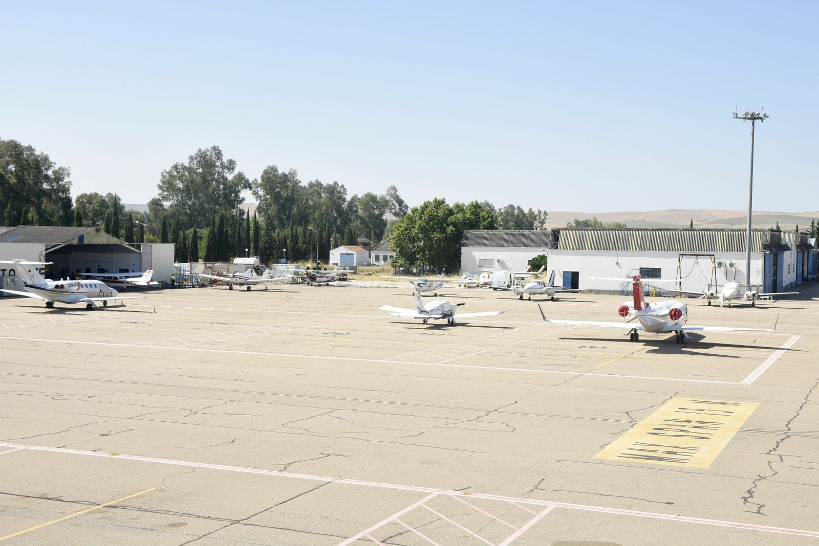 Varias avionetas en el aeropuerto de Córdoba.