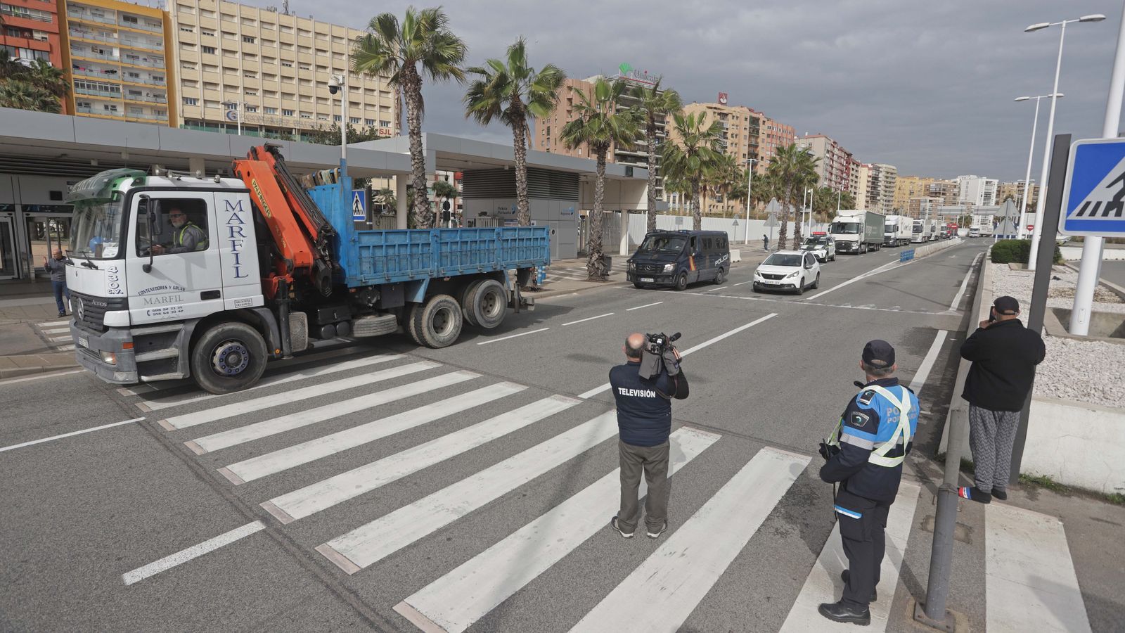 Fotos de la marcha de camiones en el Campo de Gibraltar