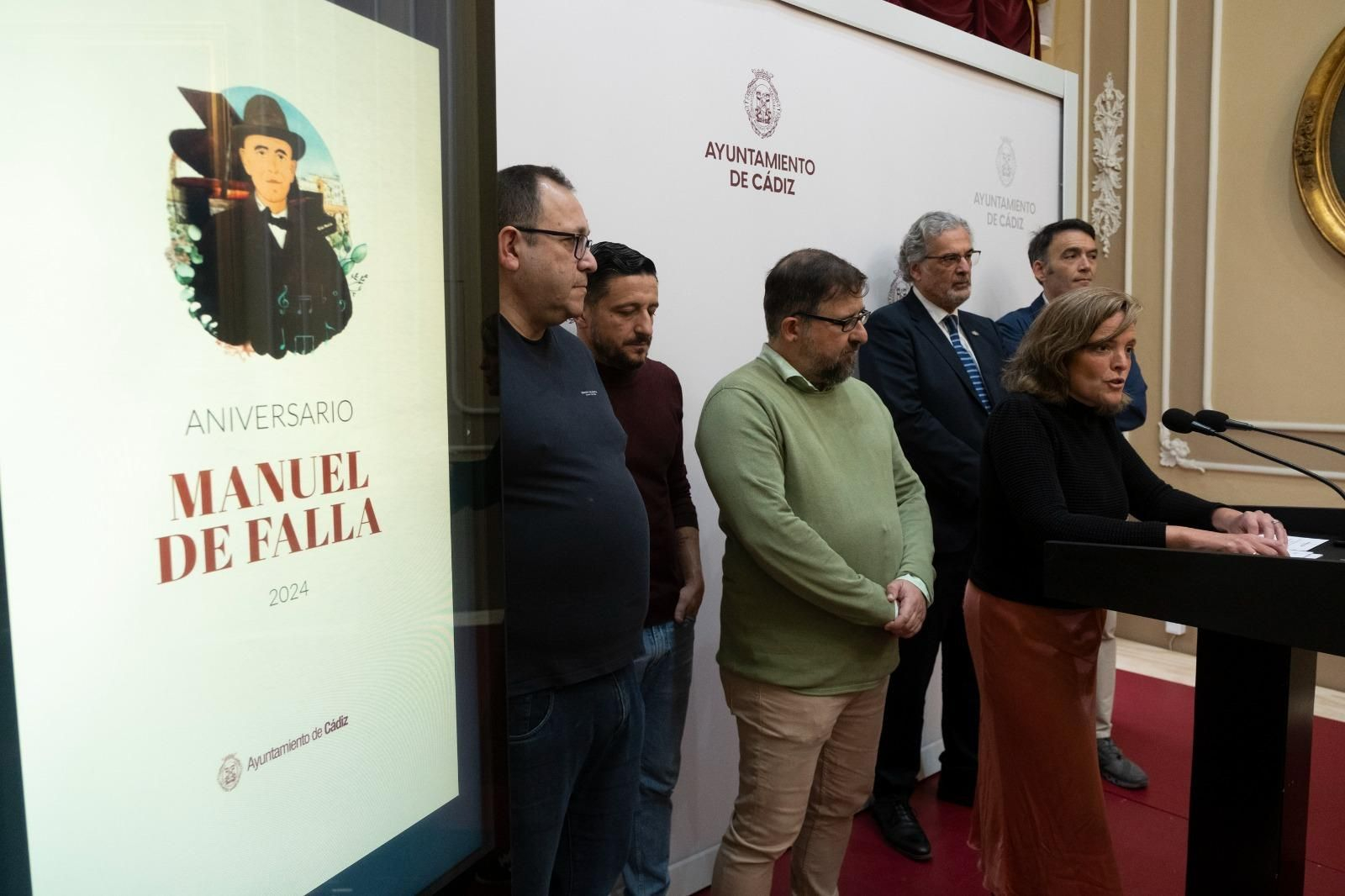 La concejala Maite González en la presentación del programa de actos homenaje a Manuel de Falla. La concejala Maite González en la presentación del programa de actos homenaje a Manuel de Falla.