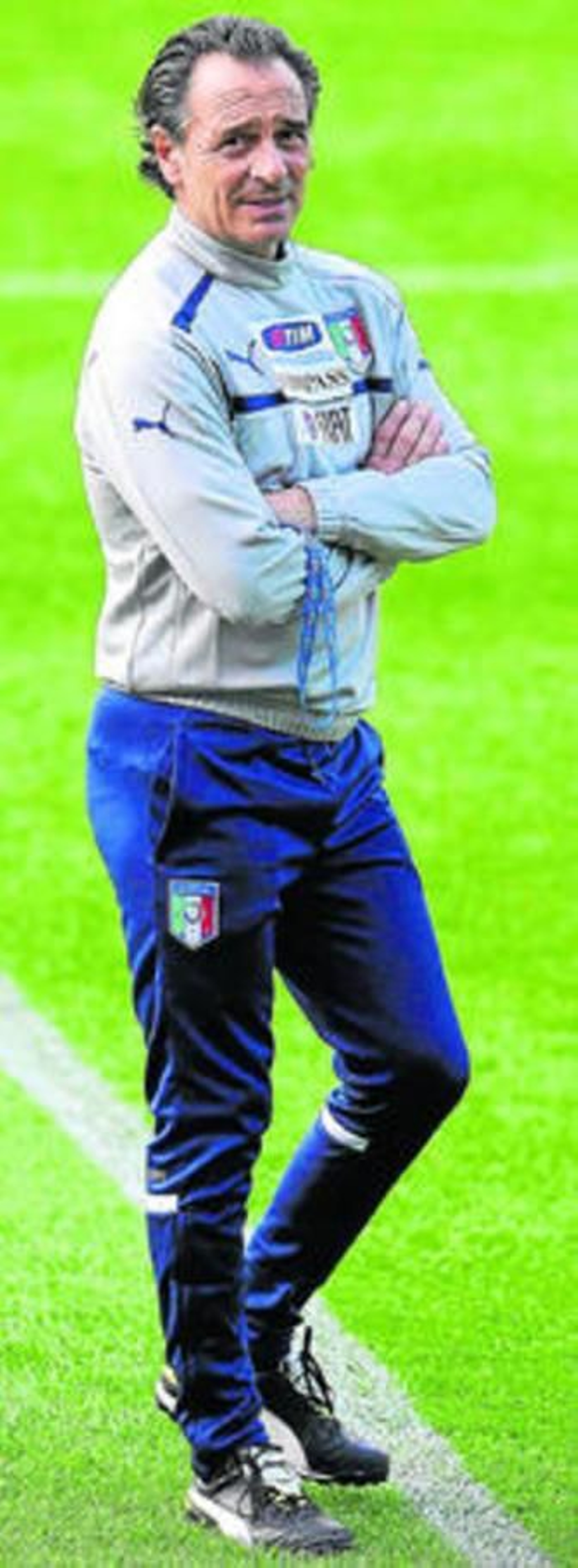 Cesare Prandelli, durante un entrenamiento.