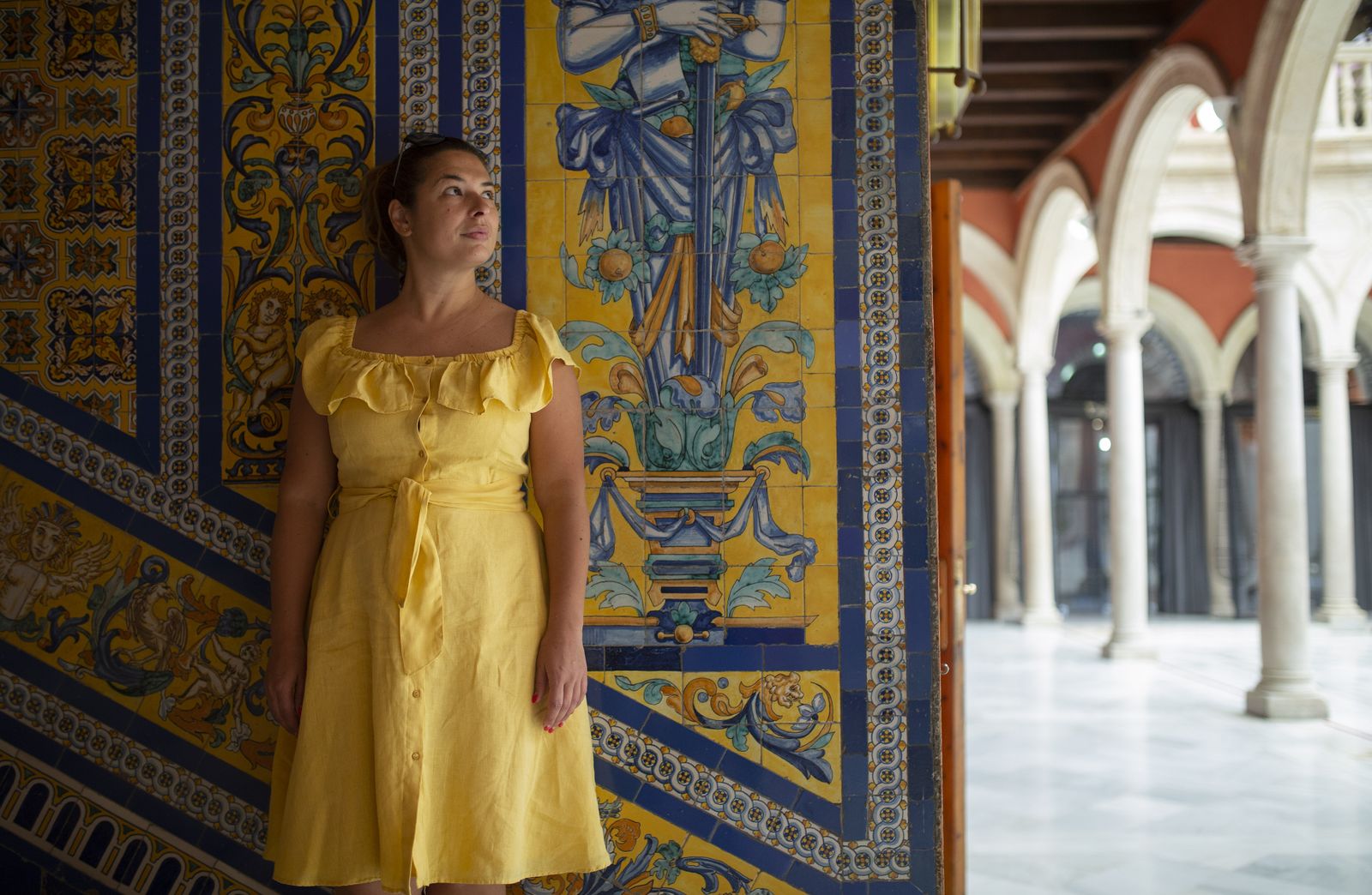 Pastora Galván (Sevilla, 1980), este miércoles en la sede de la Fundación Cajasol.