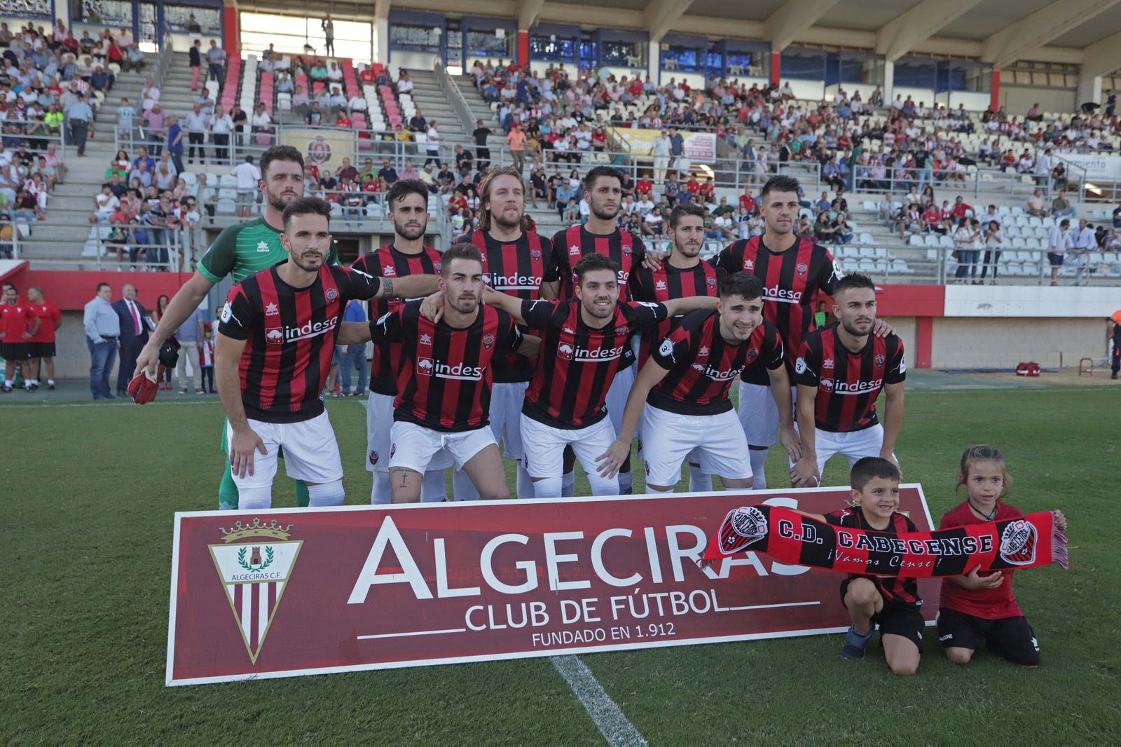 El once del Cabecense en su última visita a Algeciras.
