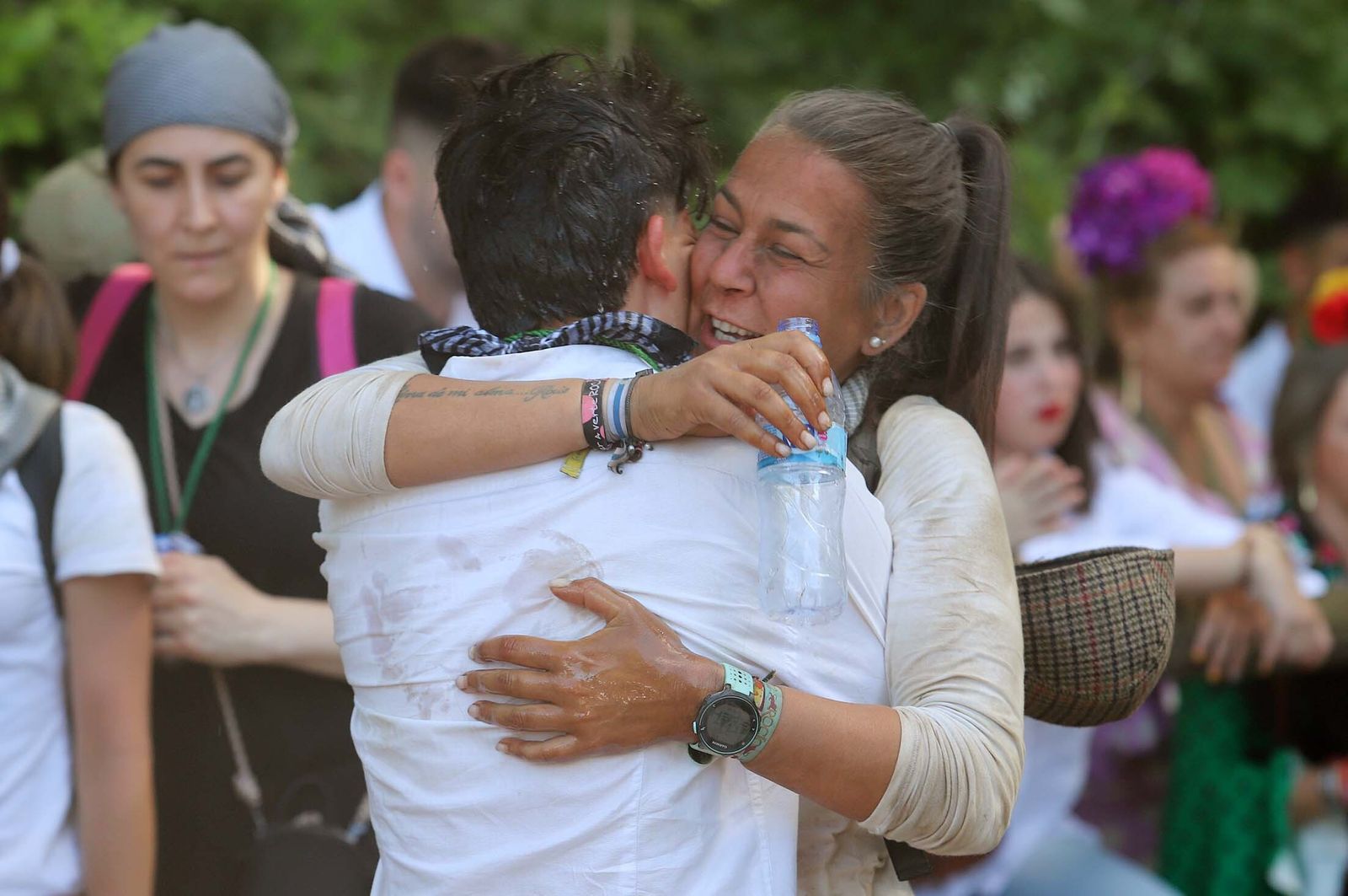 Imágenes de la Hermandad de Huelva a su paso por El Charco