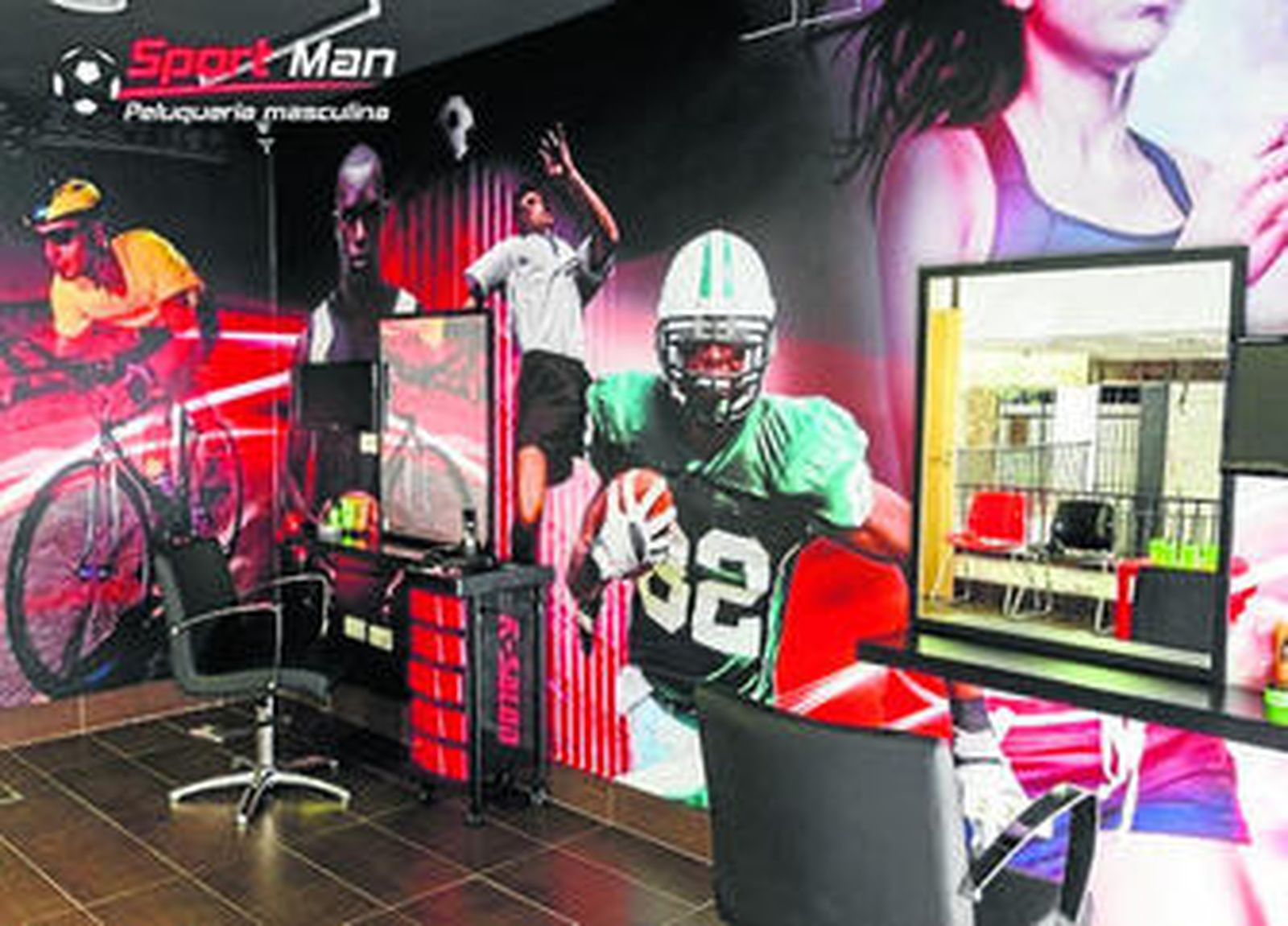 Estética del nuevo 'Sport Man Peluquería', que abrirá en los próximos días en Granada.