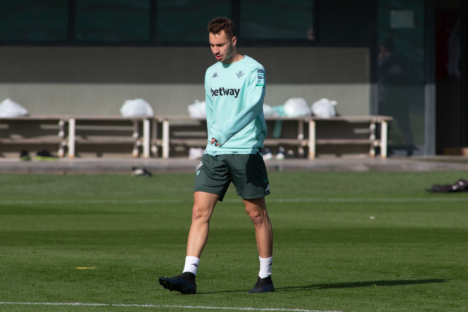 Loren, en un entrenamiento del Betis.