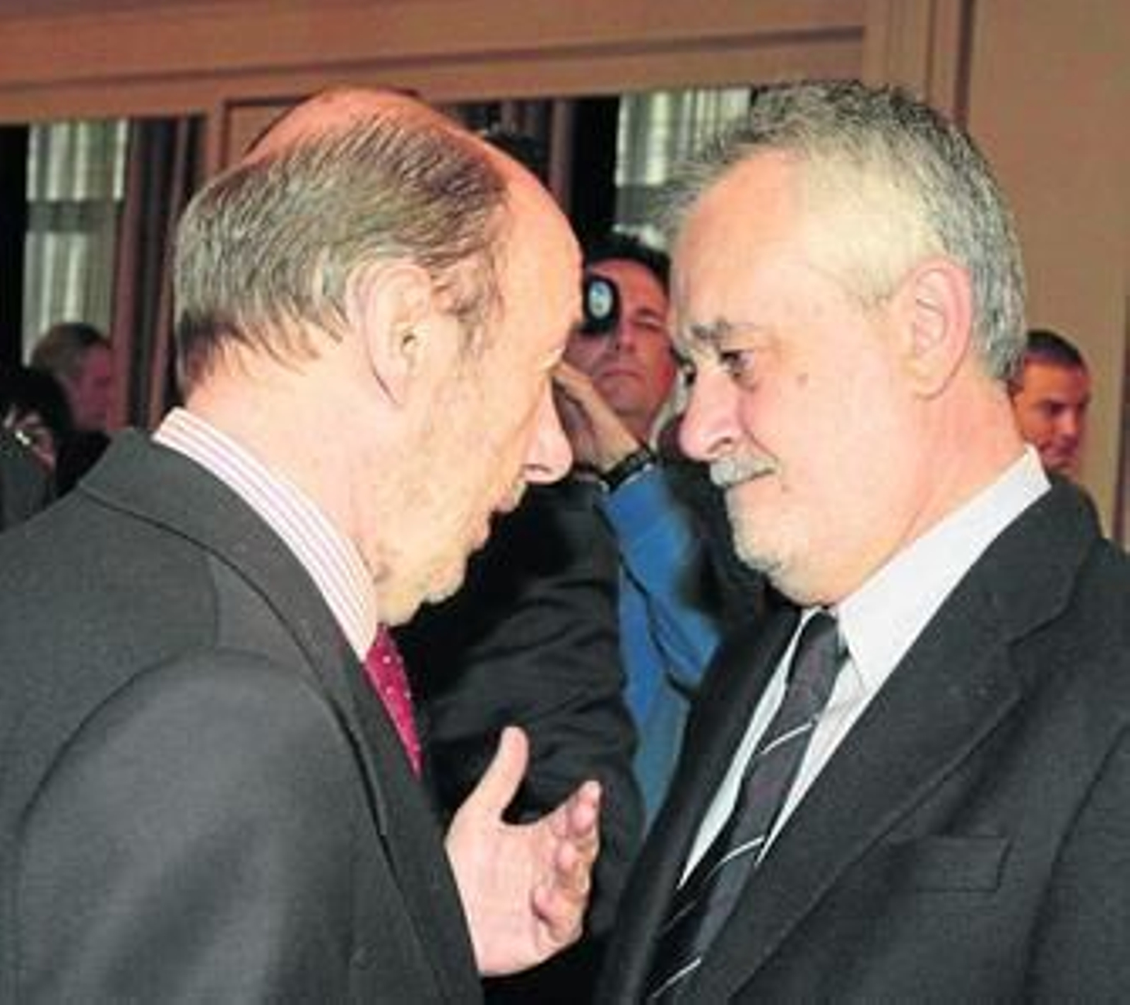 Alfredo Pérez Rubalcaba y José Antonio Griñán, el pasado lunes en Madrid.