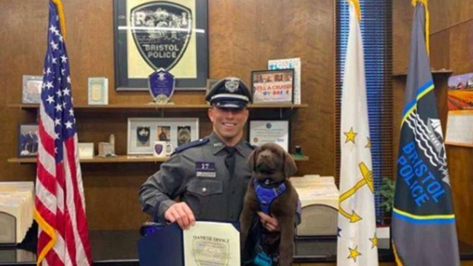 Brody con su entrenador