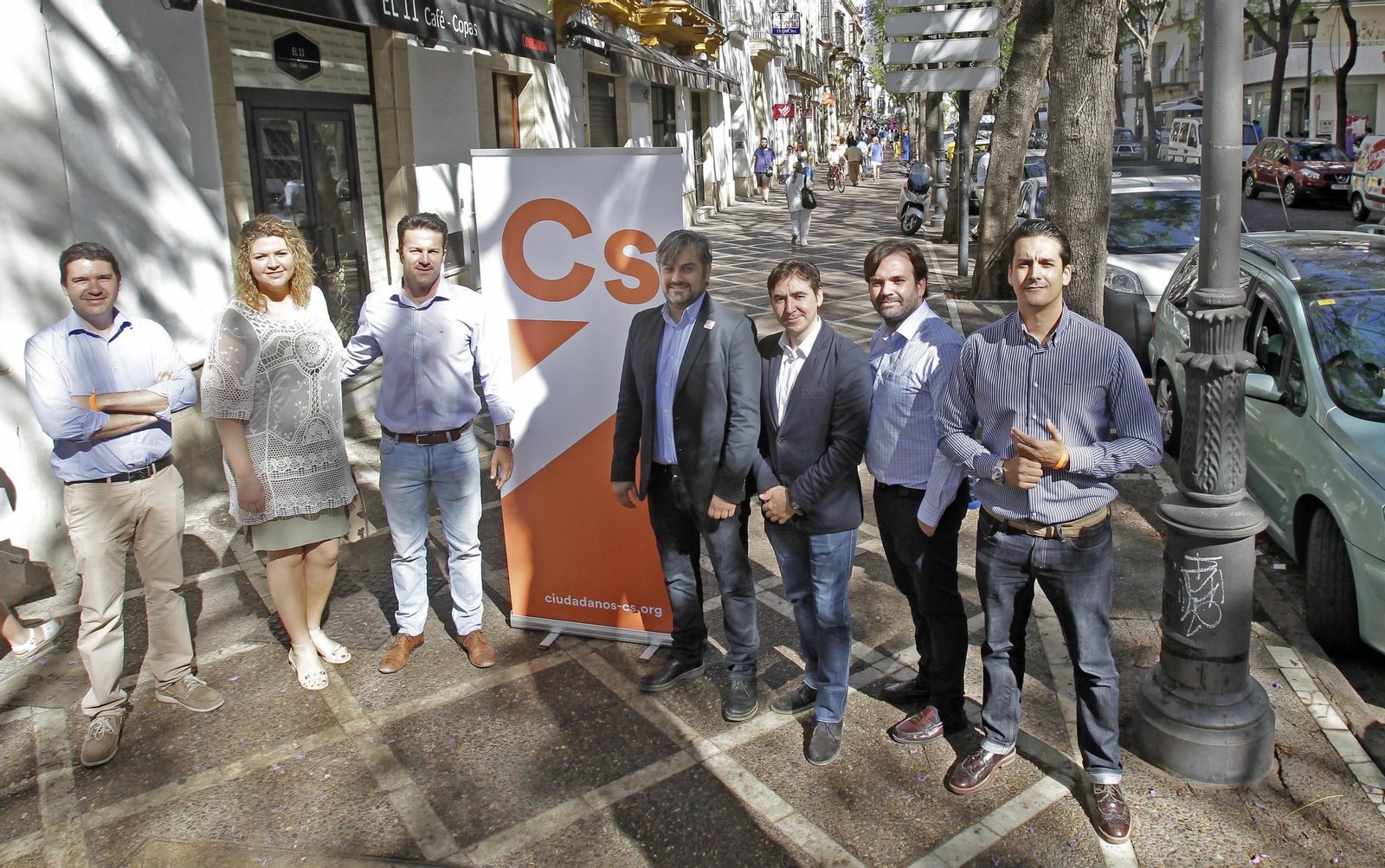 La junta directiva de Ciudadanos, con los ediles Carlos Pérez y Mario Rosado, en una imagen de archivo.