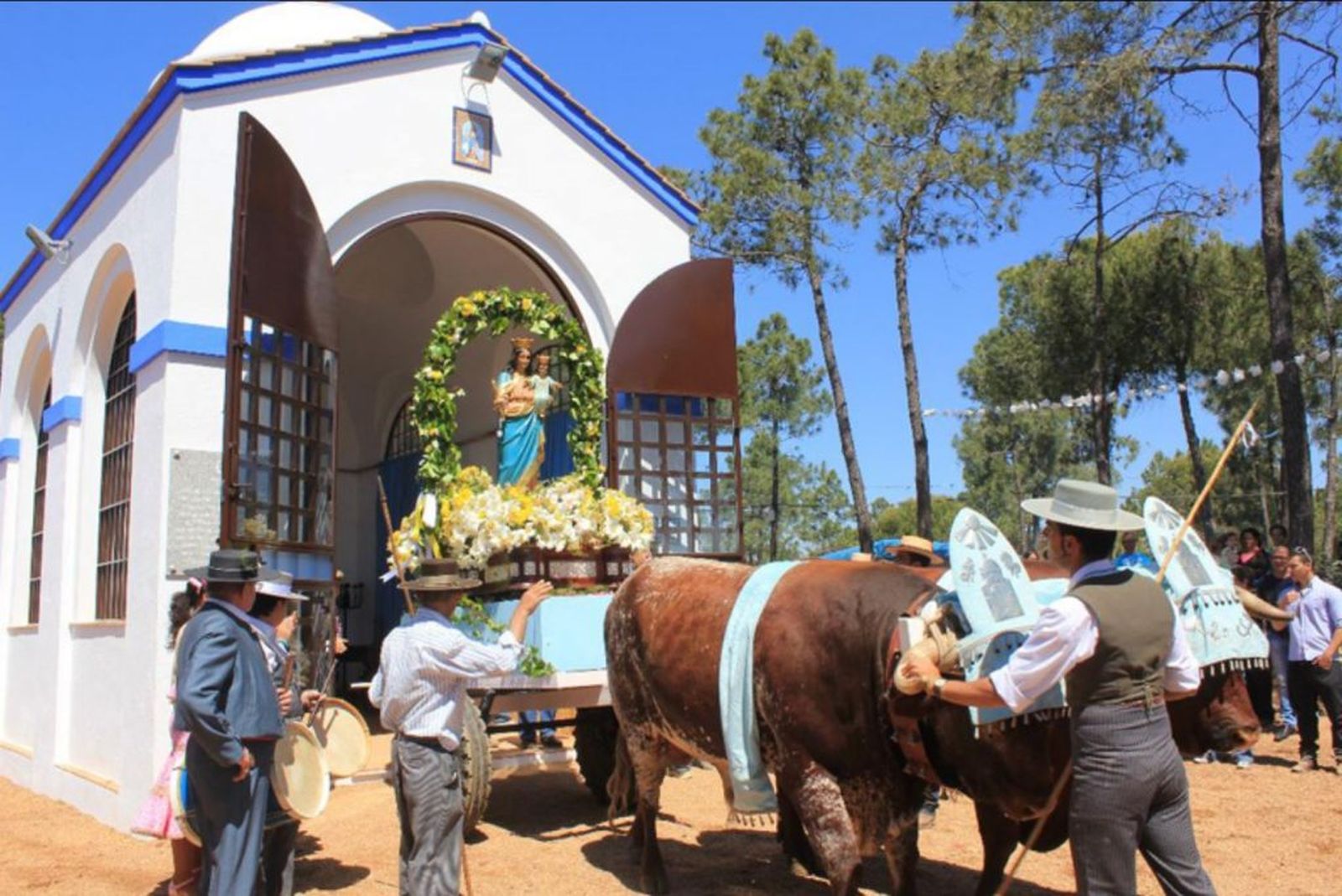 Ermita durante las fiestas de María Auxiliadora