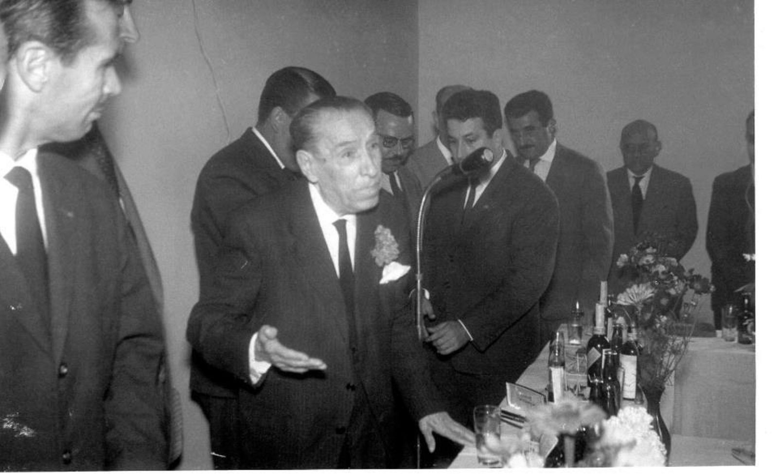 Eduardo Gómez de la Mata, durante un acto de homenaje.